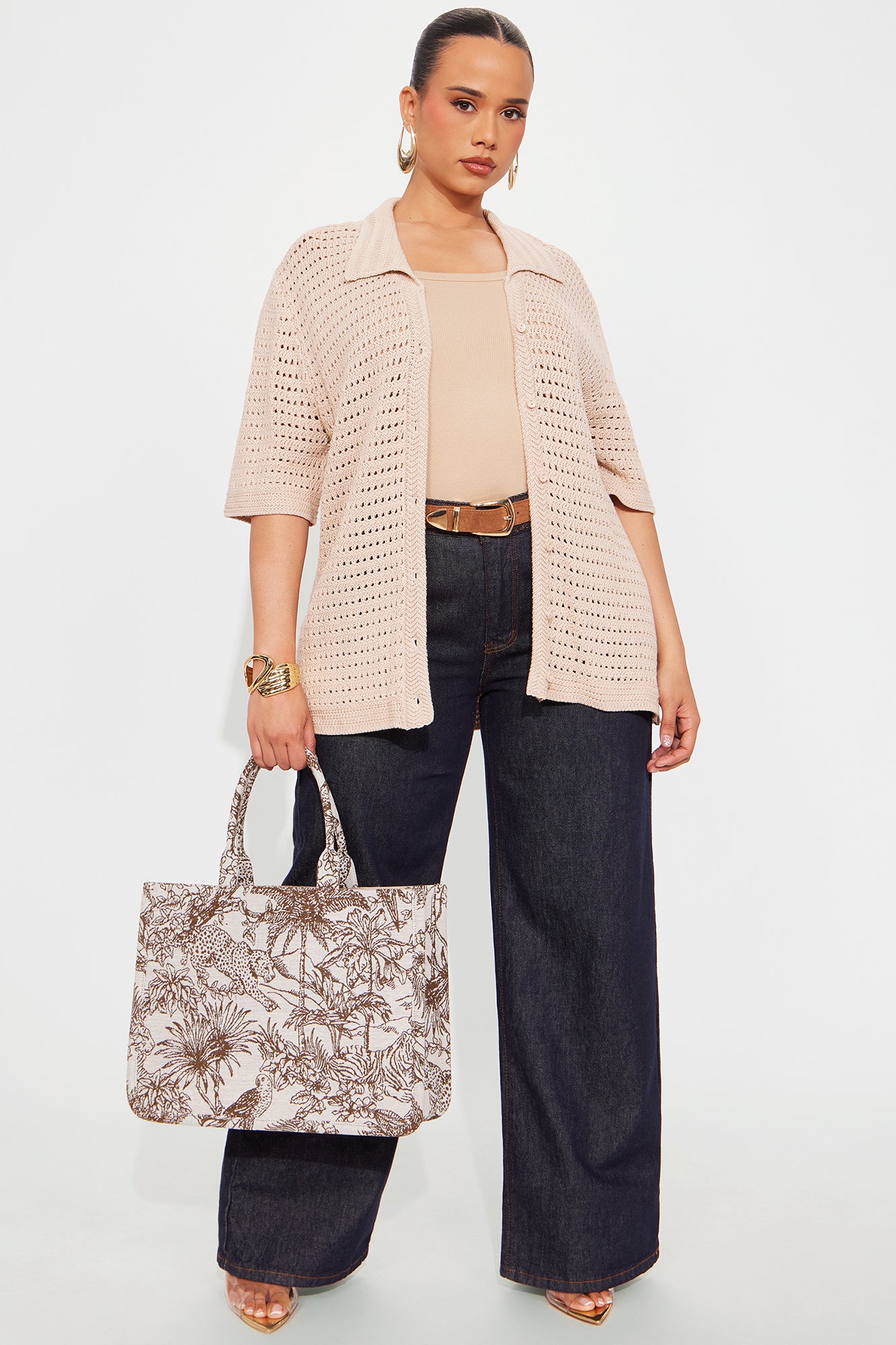 Drinks In Hand Crochet Shirt - Sand - Image 5