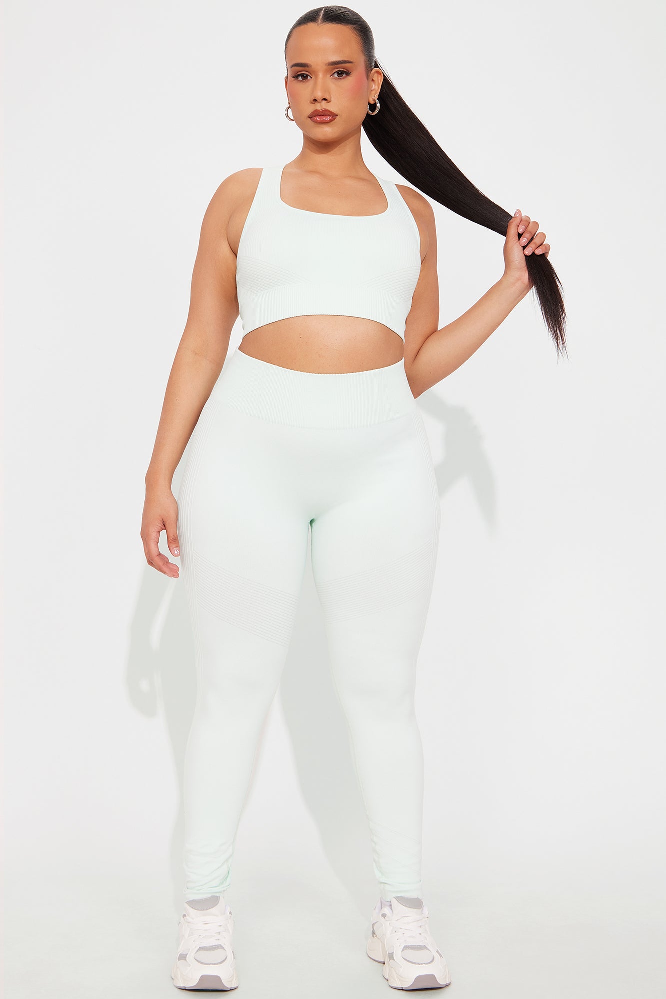 Good Stretch Seamless Sports Bra - Mint - Image 4