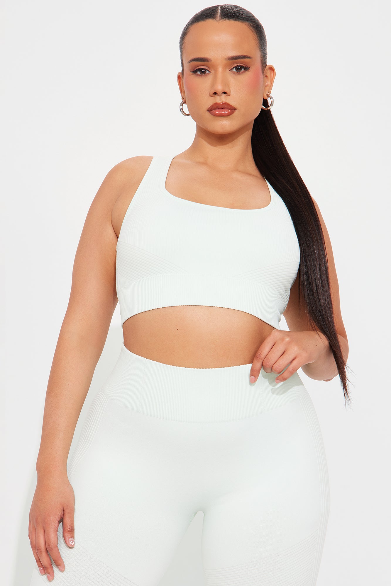 Good Stretch Seamless Sports Bra - Mint - Image 5