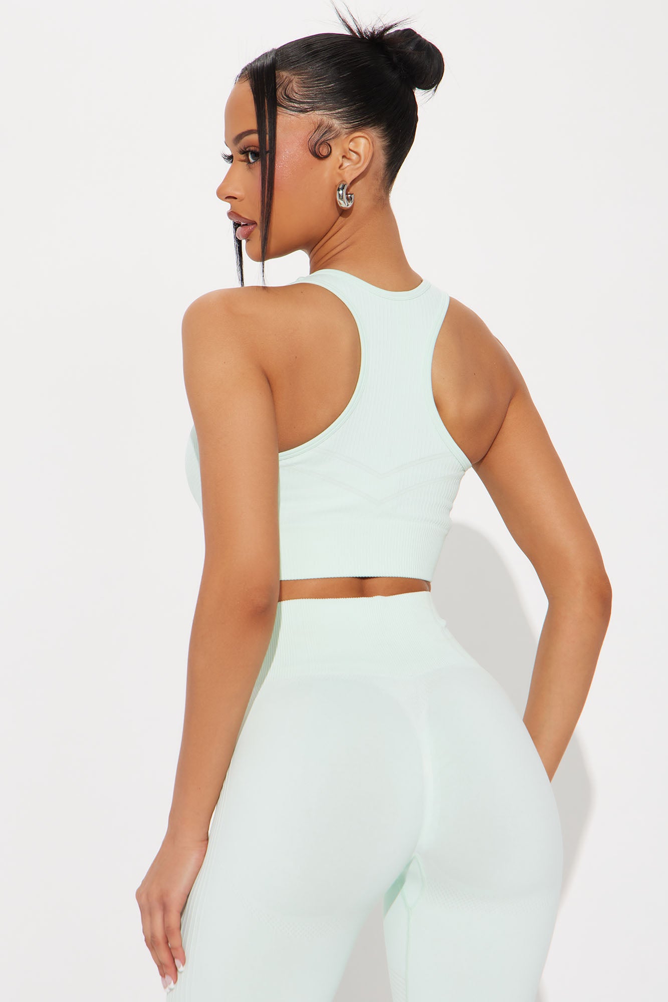 Good Stretch Seamless Sports Bra - Mint - Image 3