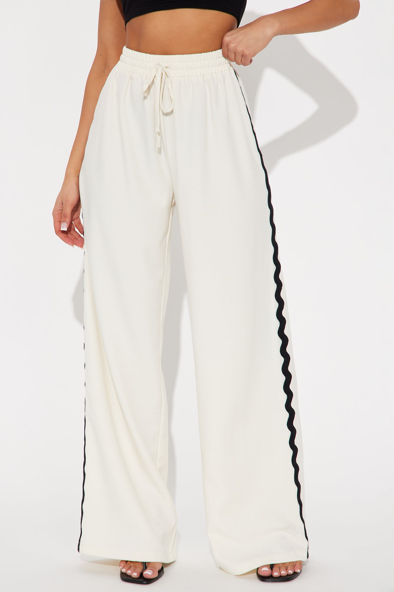 Take Me Higher Wide Leg Pant - Cream - Image 3