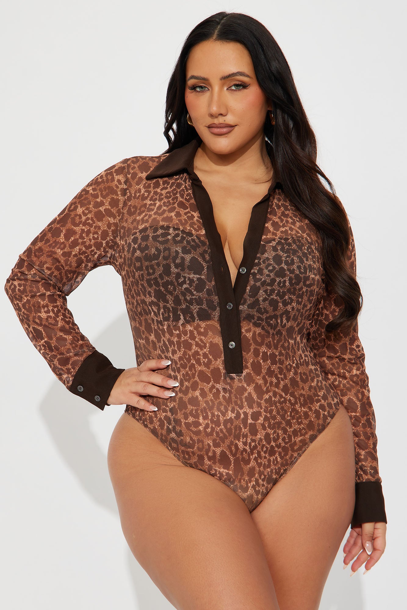 She's A Wild Thing Mesh Bodysuit - Leopard - Image 5