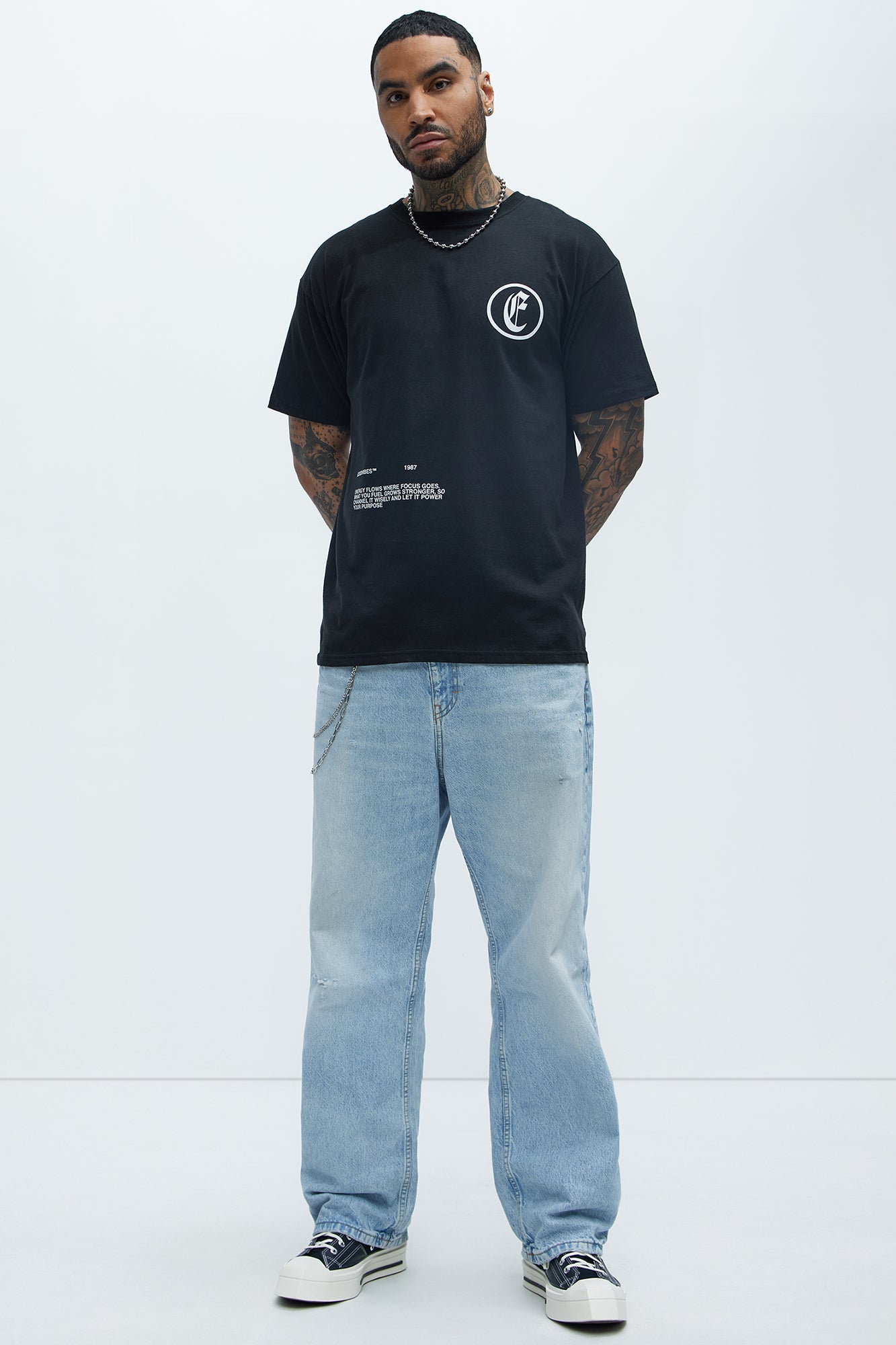 Vibes On Lock Short Sleeve Tee - Black - Image 3