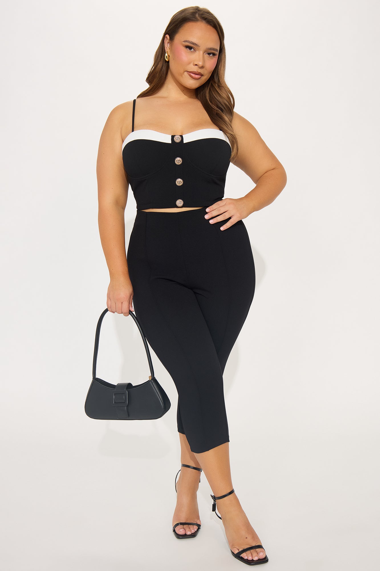 Monaco Vacation Capri Pant Set - Black - Image 4