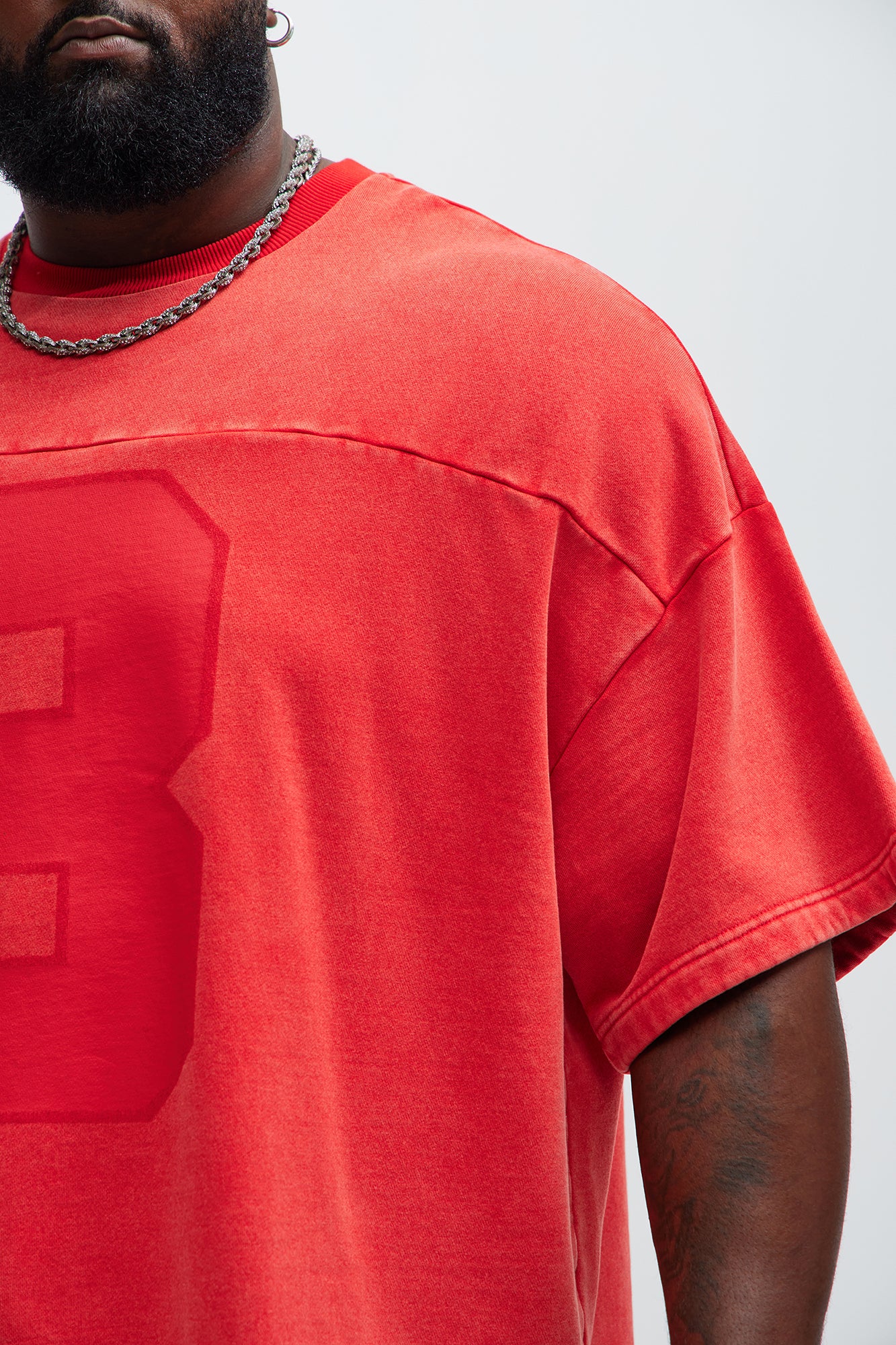 Kyle Oversized Tee - Red - Image 6