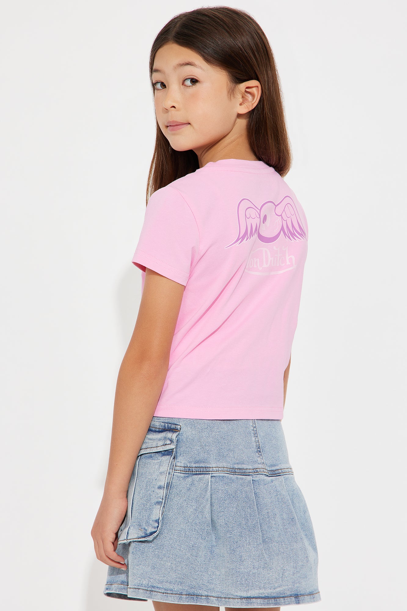 Mini Von Dutch Wings Baby Tee - Pink - Image 3