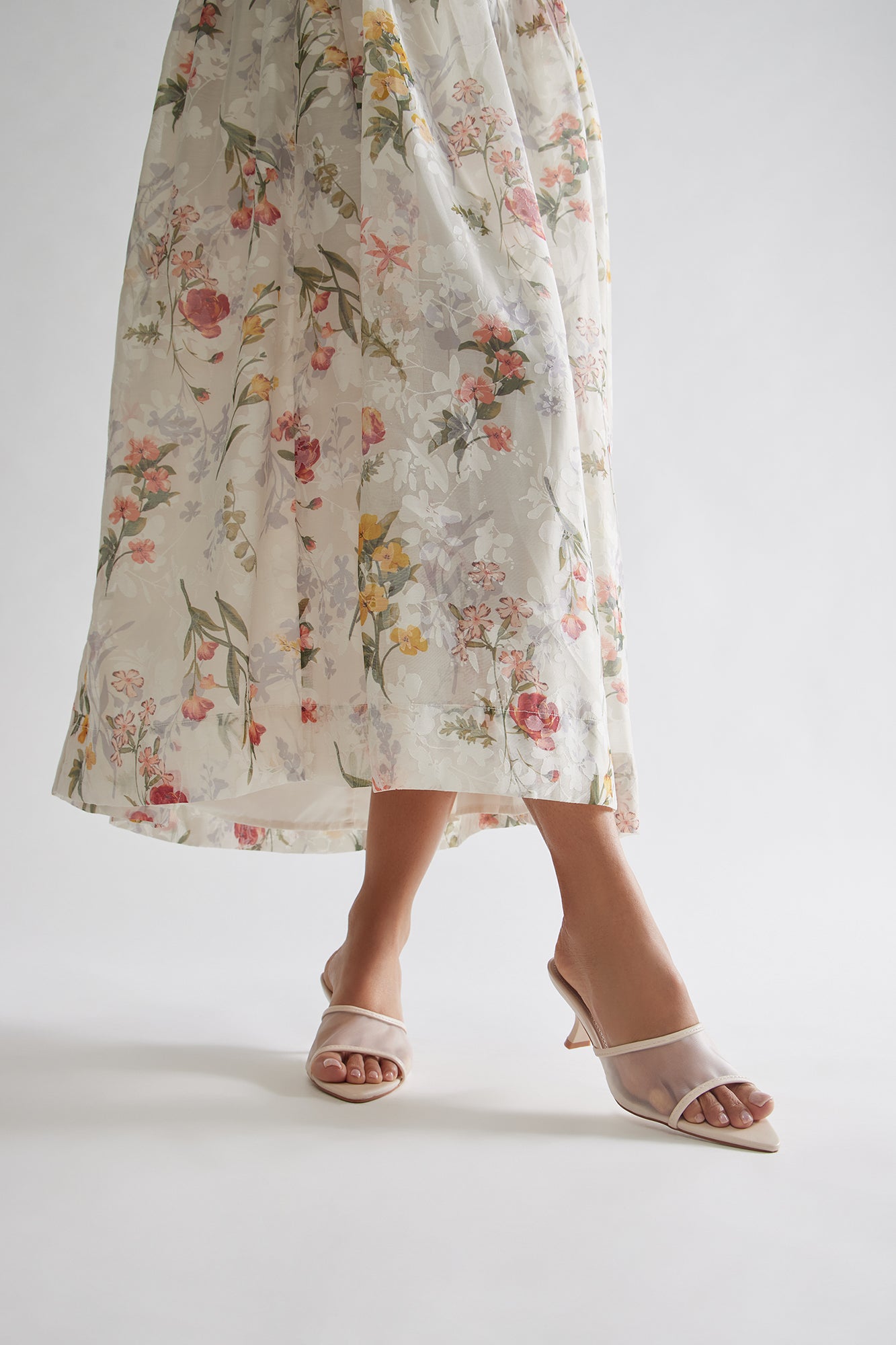 Ginny Mesh Mules - Off White - Image 4