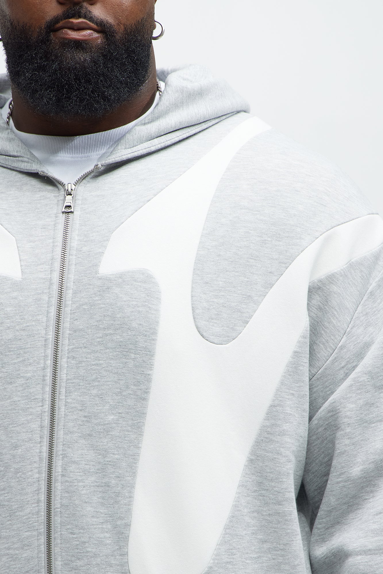 Tyson Oasis Paneled Zip Up Hoodie - Heather/Combo - Image 9