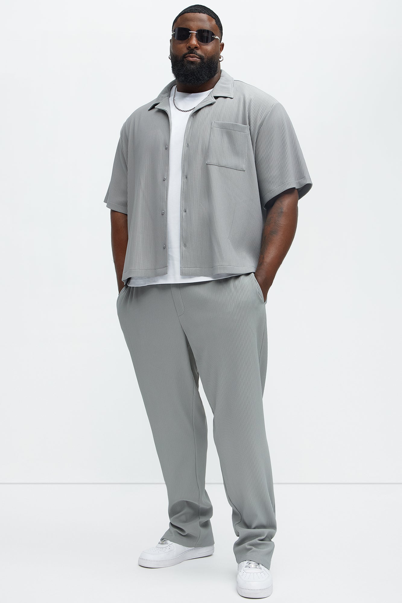 Show Up Slim Slit Pants - Grey - Image 7