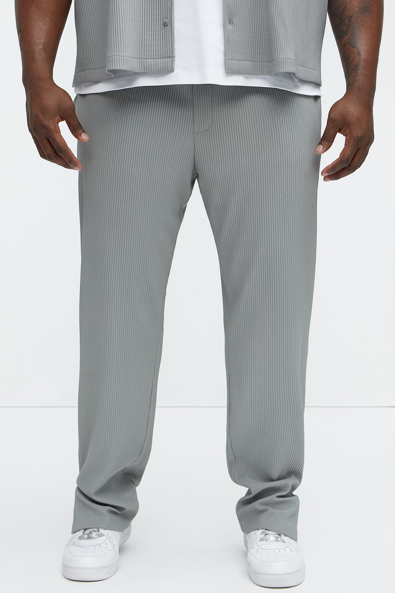 Show Up Slim Slit Pants - Grey - Image 6