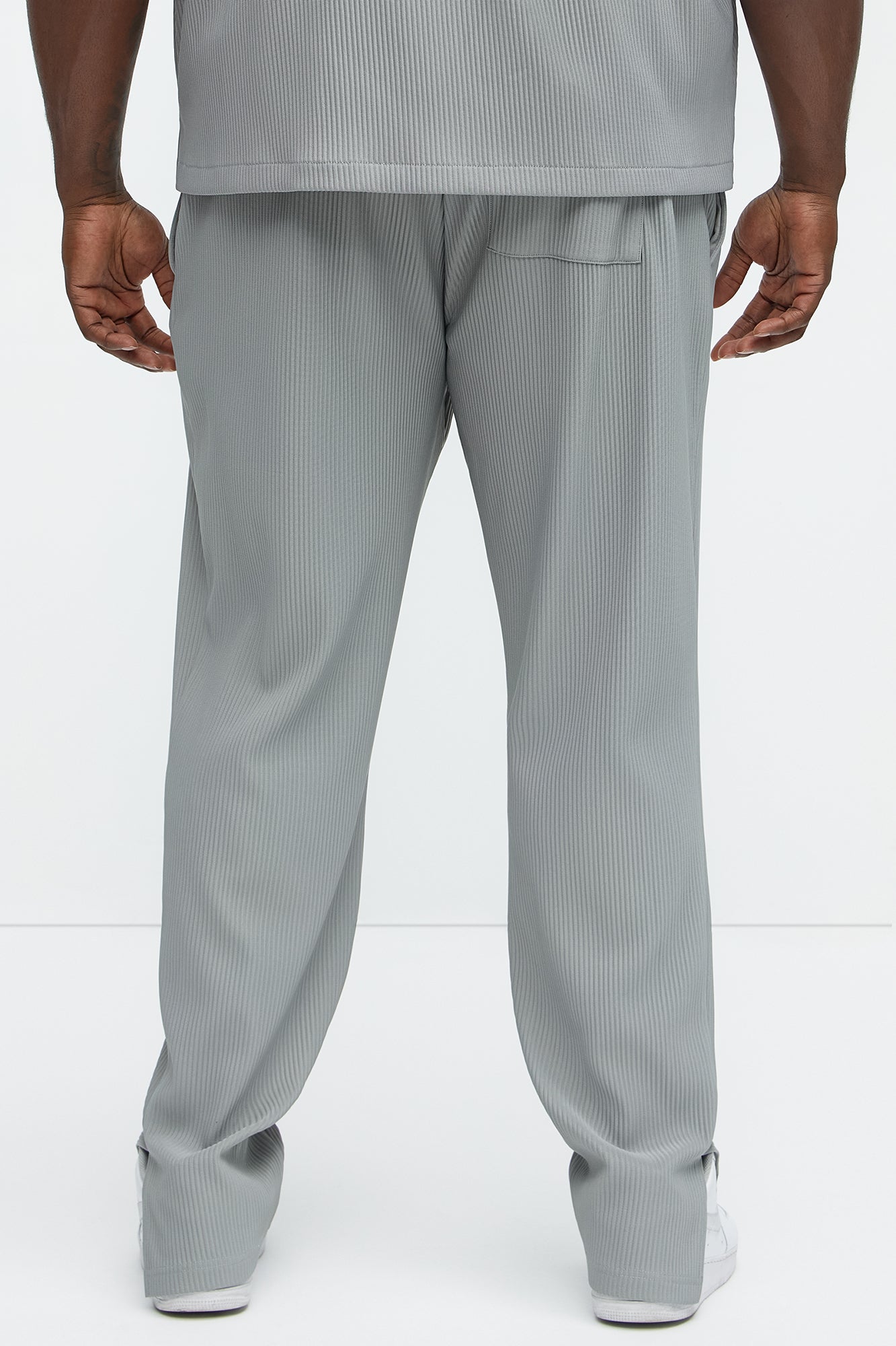 Show Up Slim Slit Pants - Grey - Image 10