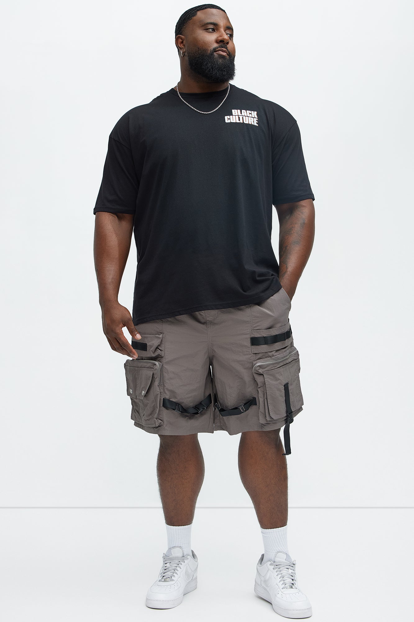 Jaxon Utility Cargo Nylon Shorts - Grey - Image 7