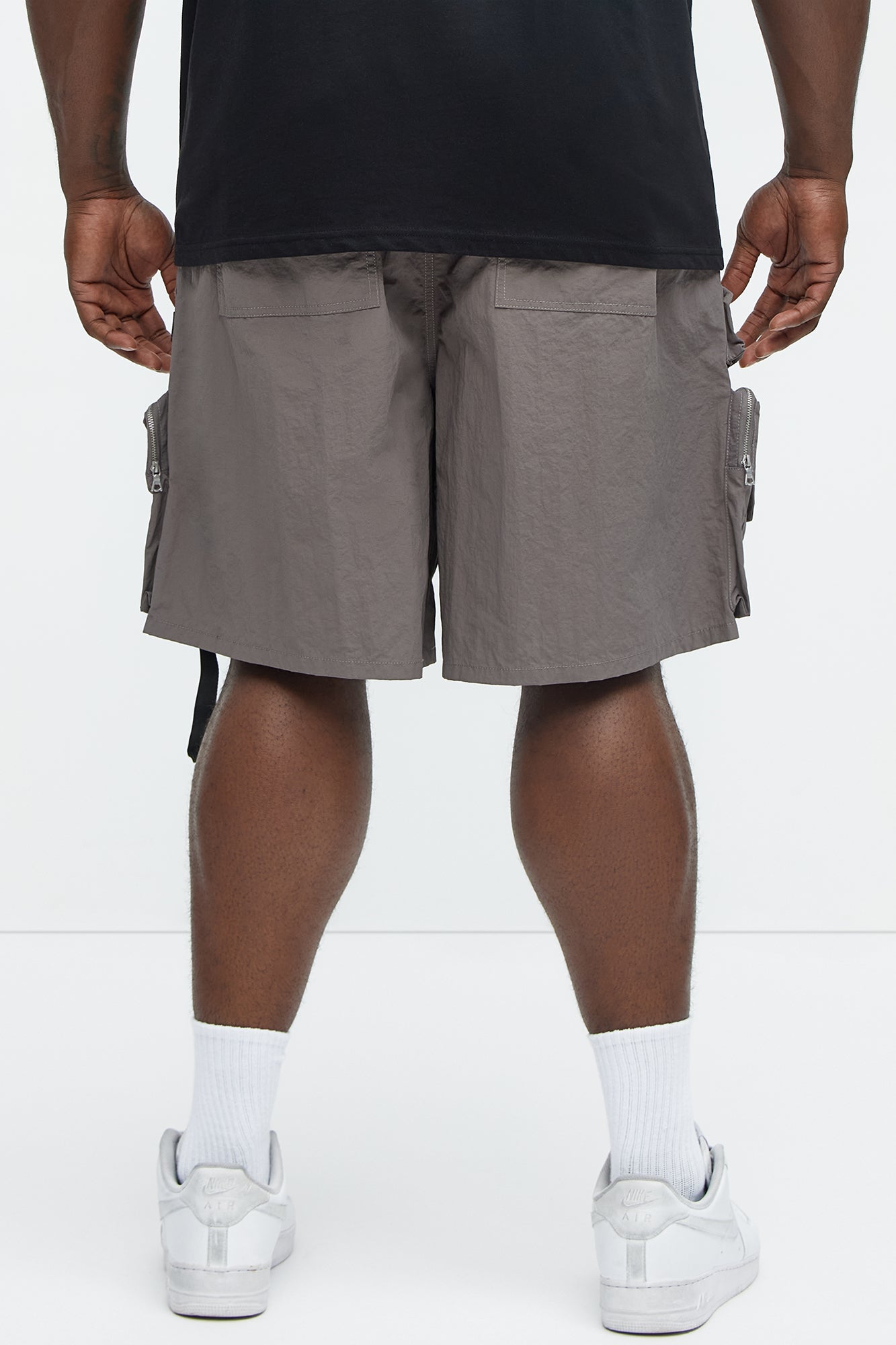 Jaxon Utility Cargo Nylon Shorts - Grey - Image 9