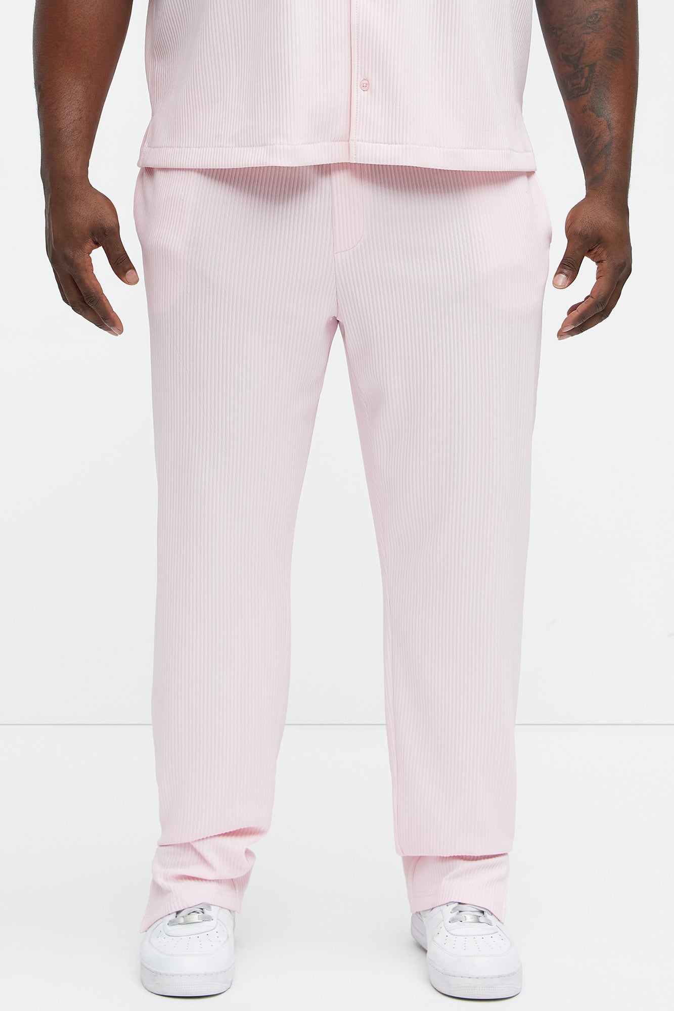 Show Up Slim Slit Pants - Pink - Image 6