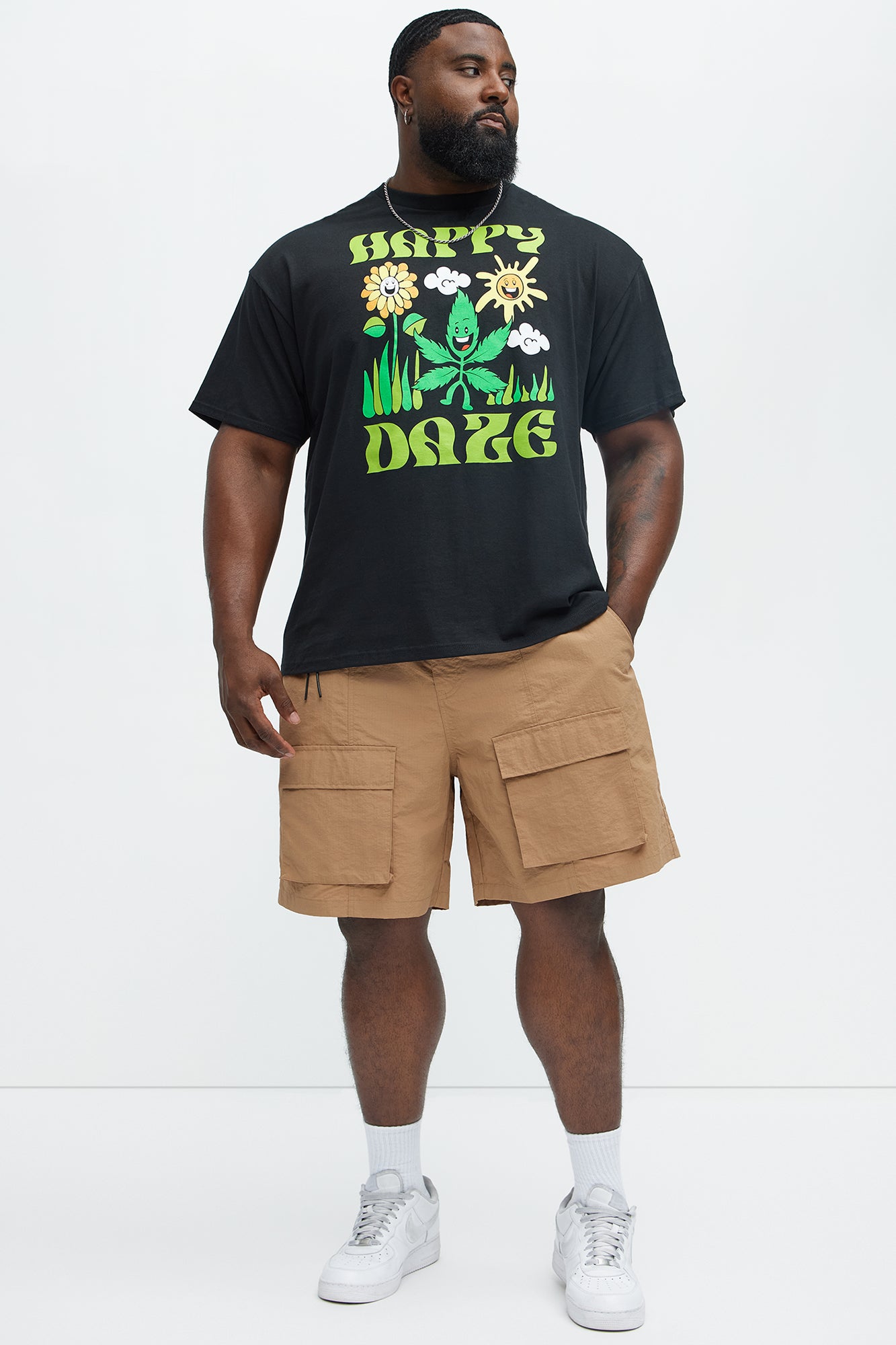 Adjustable Ripstop Cargo Shorts - Tan - Image 7