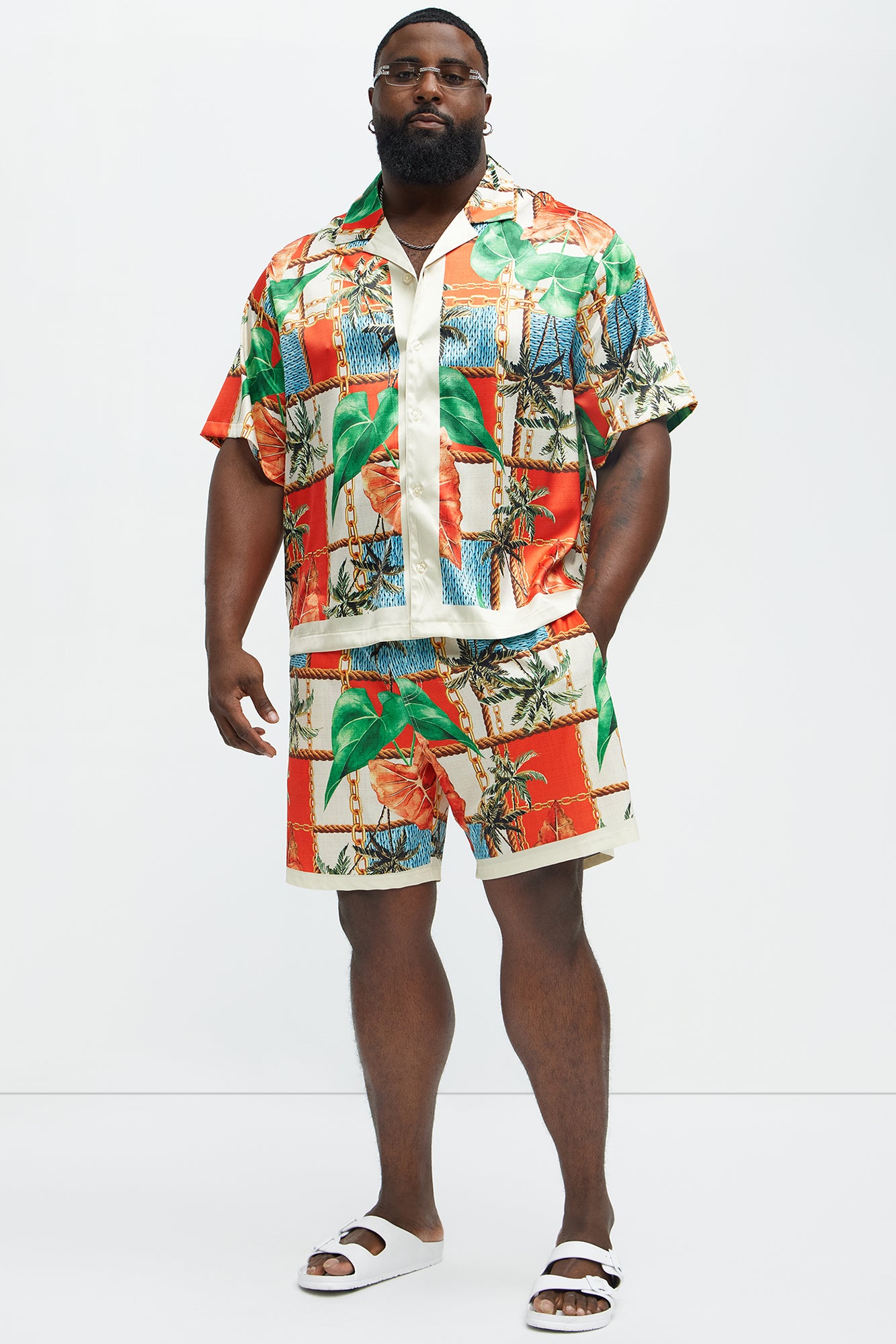 Summer Away Printed Cuban Collar Shirt - Multi Color - Image 6