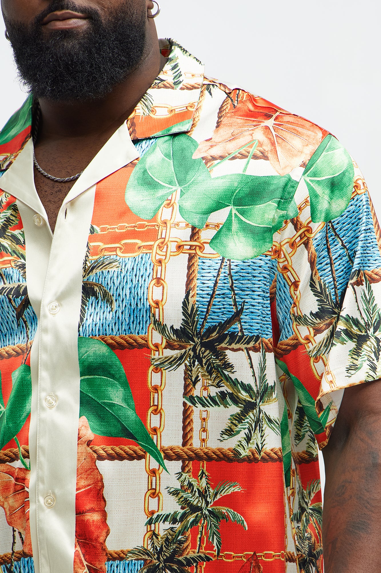 Summer Away Printed Cuban Collar Shirt - Multi Color - Image 7