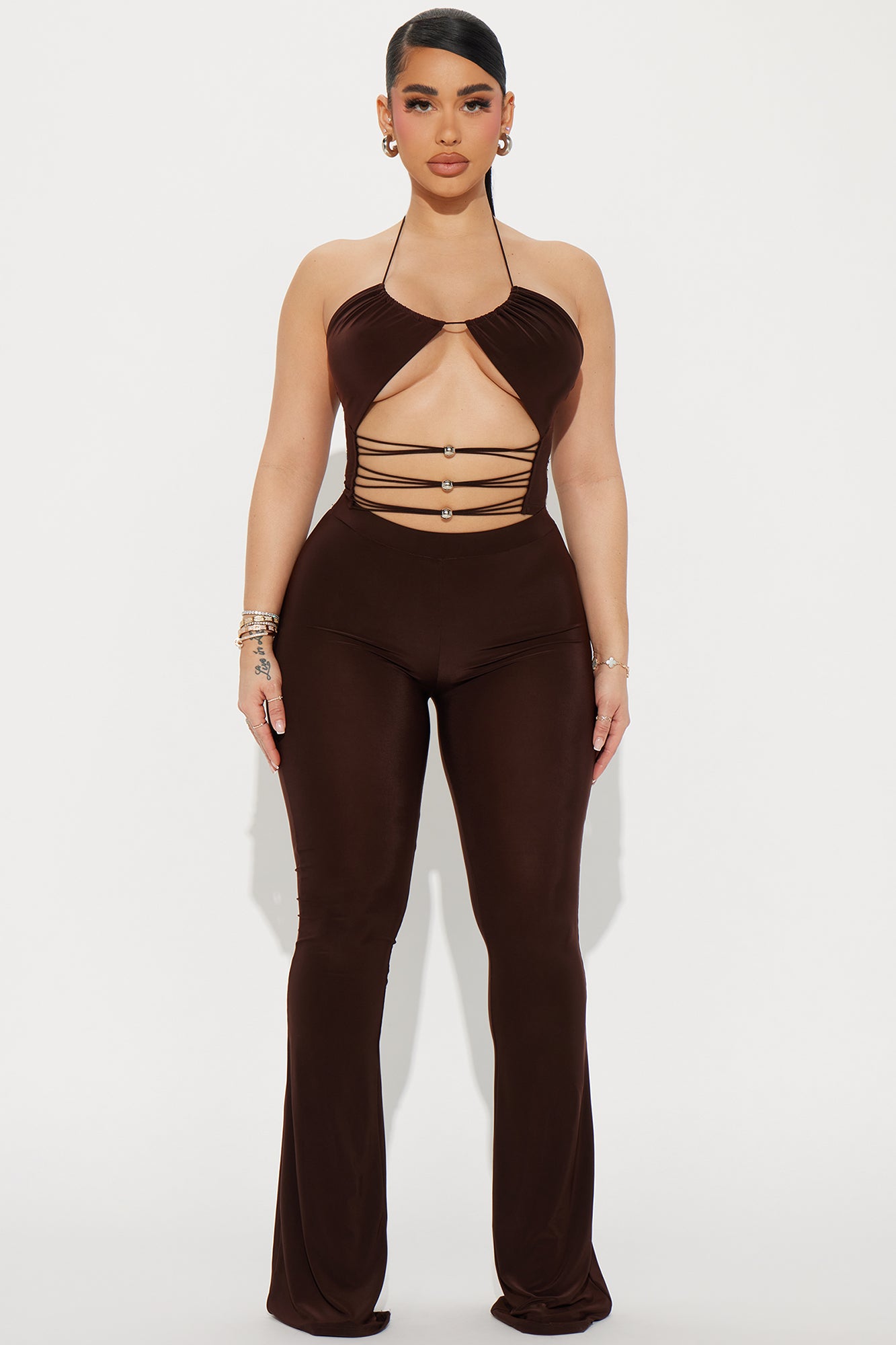Sassy Mood Pant Set - Brown - Image 4