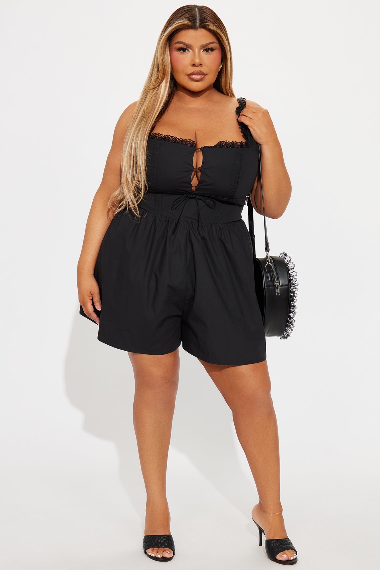 Sweet Not Silent Romper - Black - Image 5