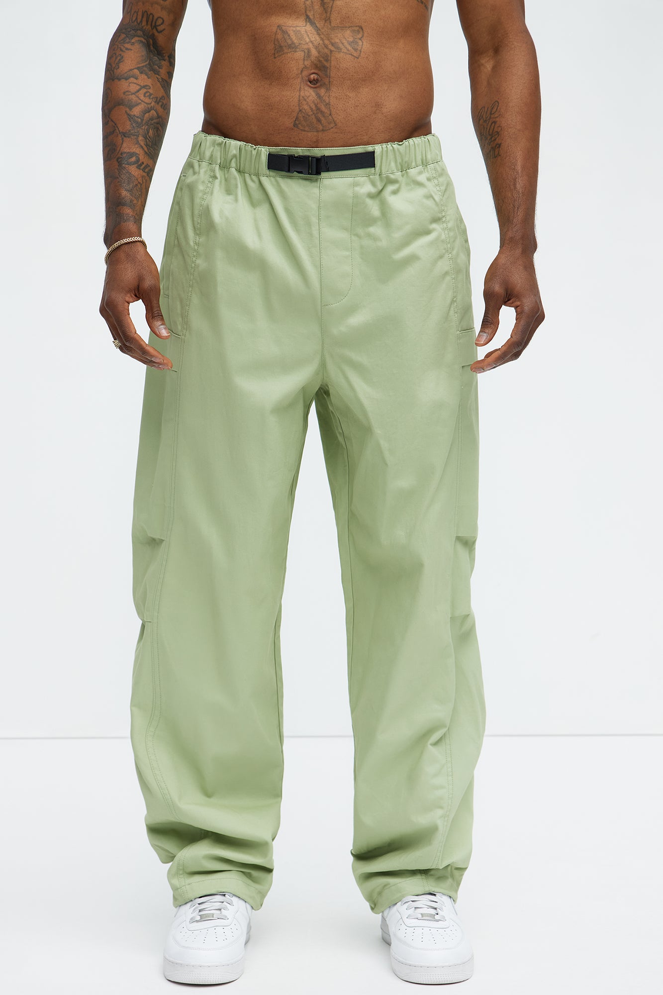 Baggy Chase Utility Cargo Pants - Sage - Image 3