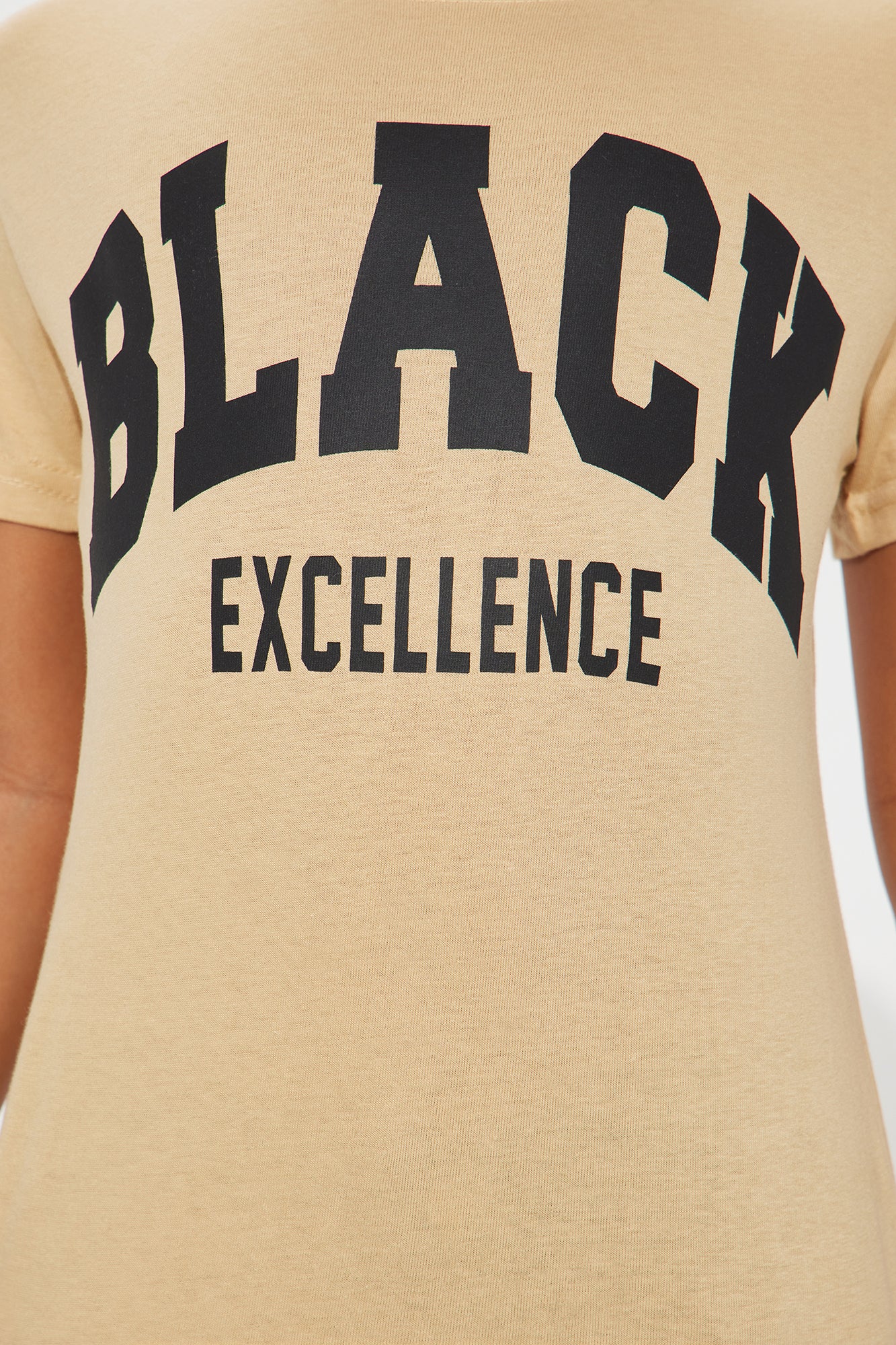 Mini Black Excellence Varsity Short Sleeve Tee - Sand - Image 3