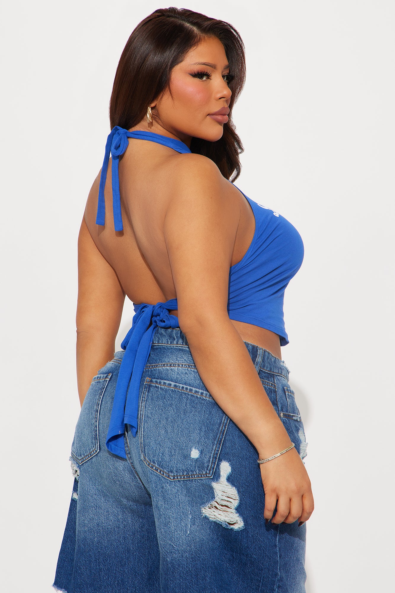 Made In LA Halter Top - Royal - Image 7