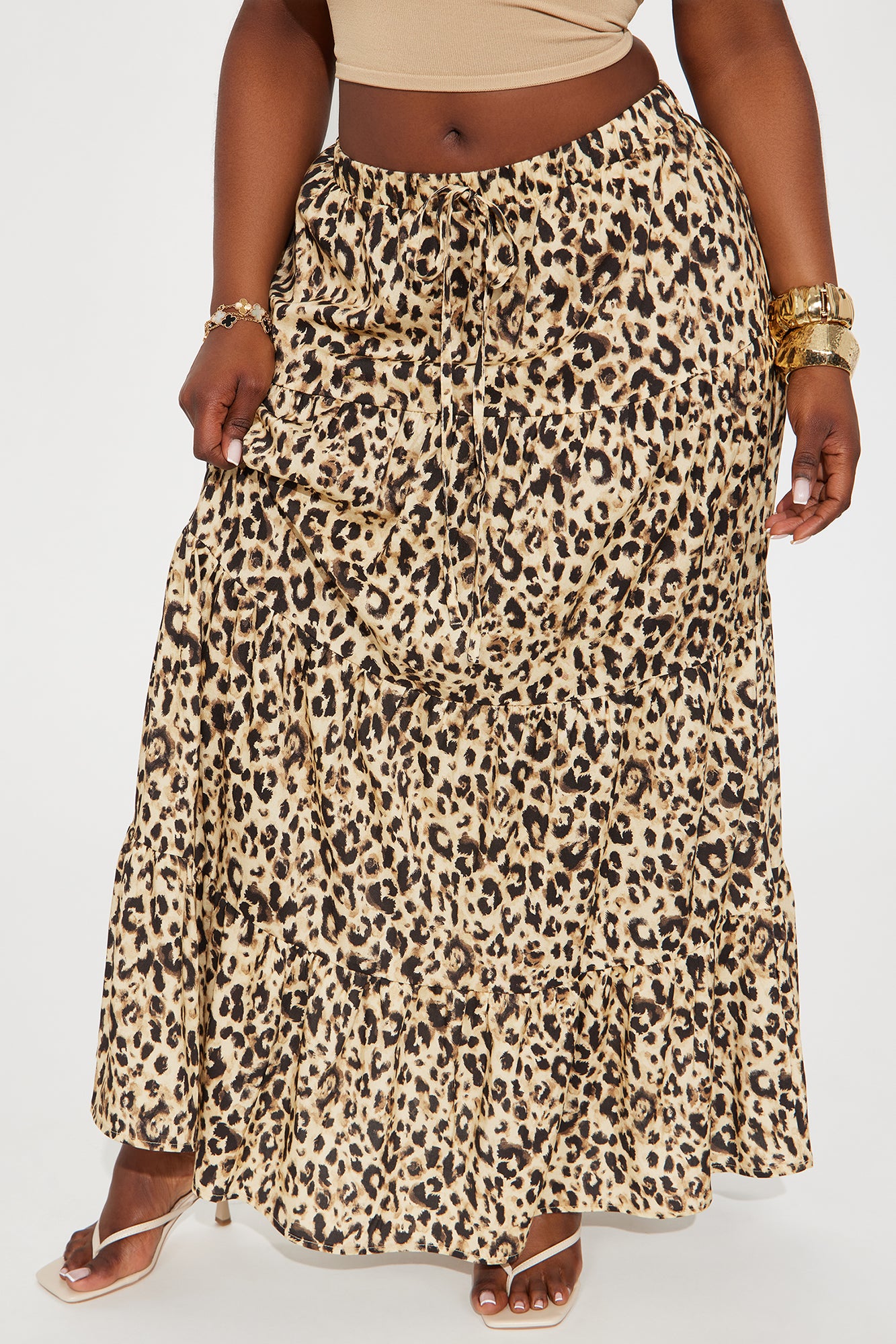 On The Lookout Leopard Maxi Skirt - Brown/combo - Image 5