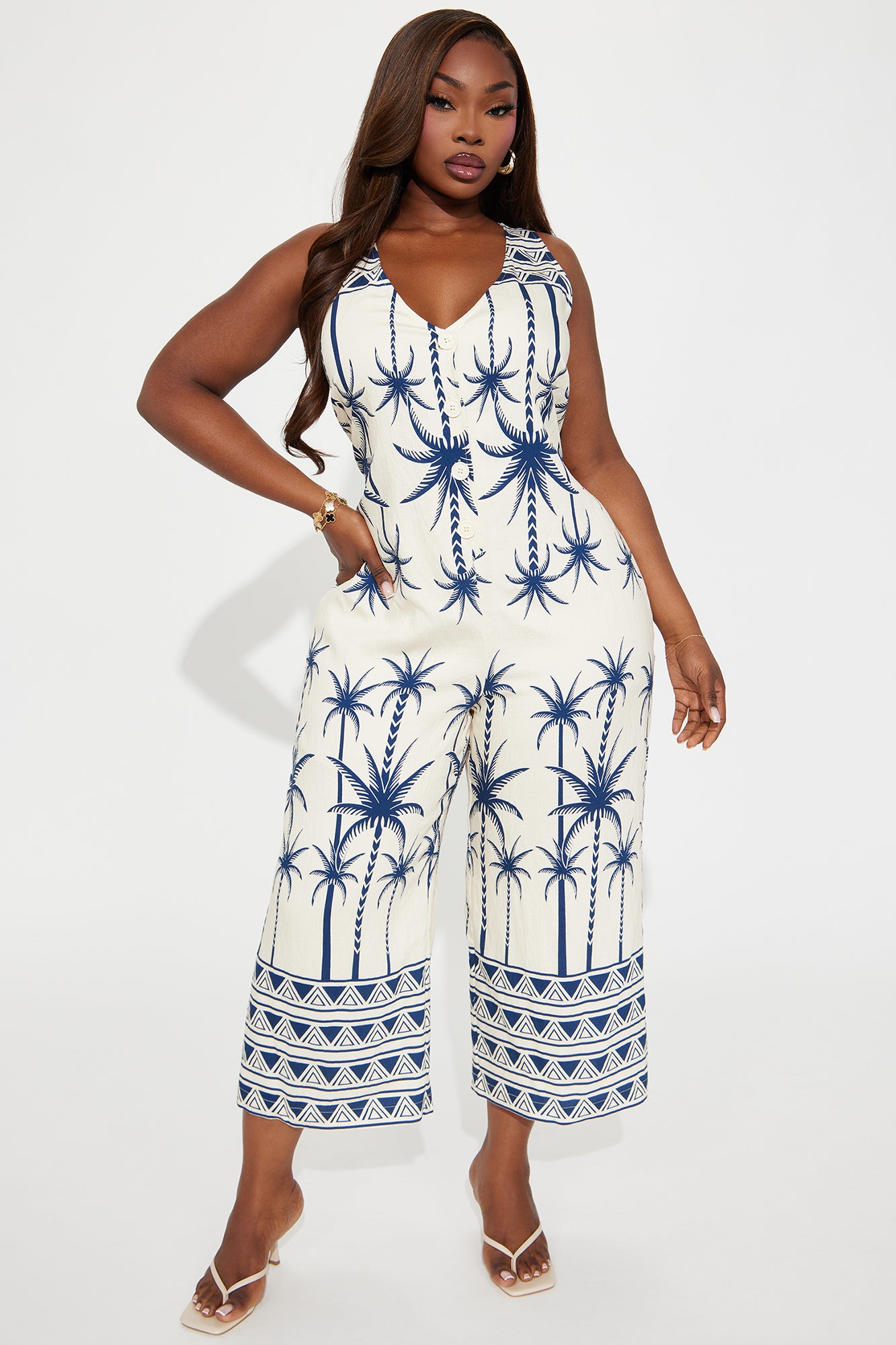 Reflecting Back Jumpsuit - Cream/combo - Image 4