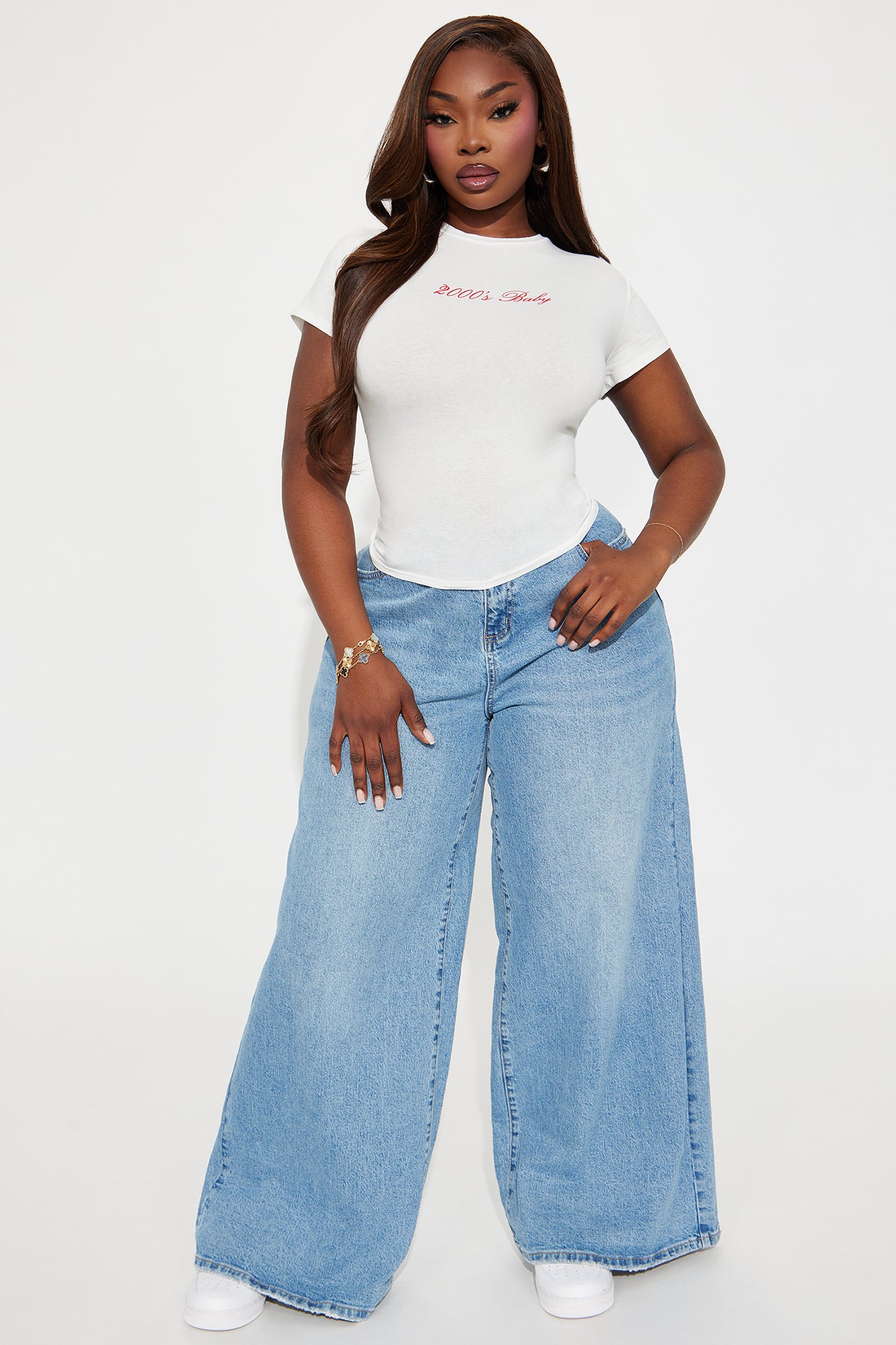 Your Favorite 2000' s Baby Tee - White - Image 5