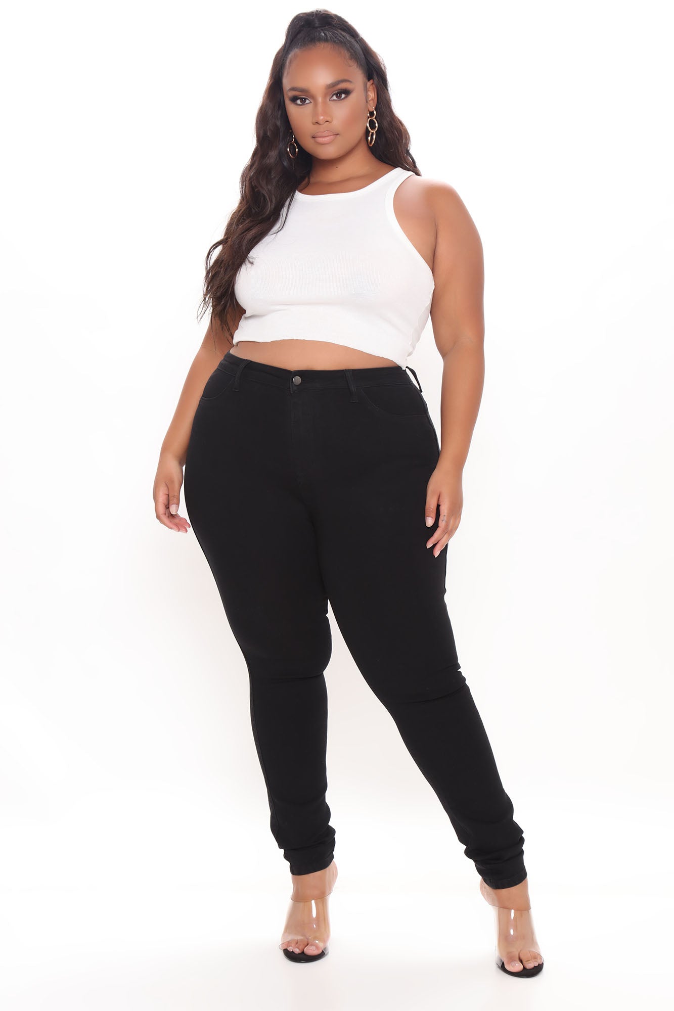 Classic Beauty Booty Lifter Skinny Jeans - Black - Image 6