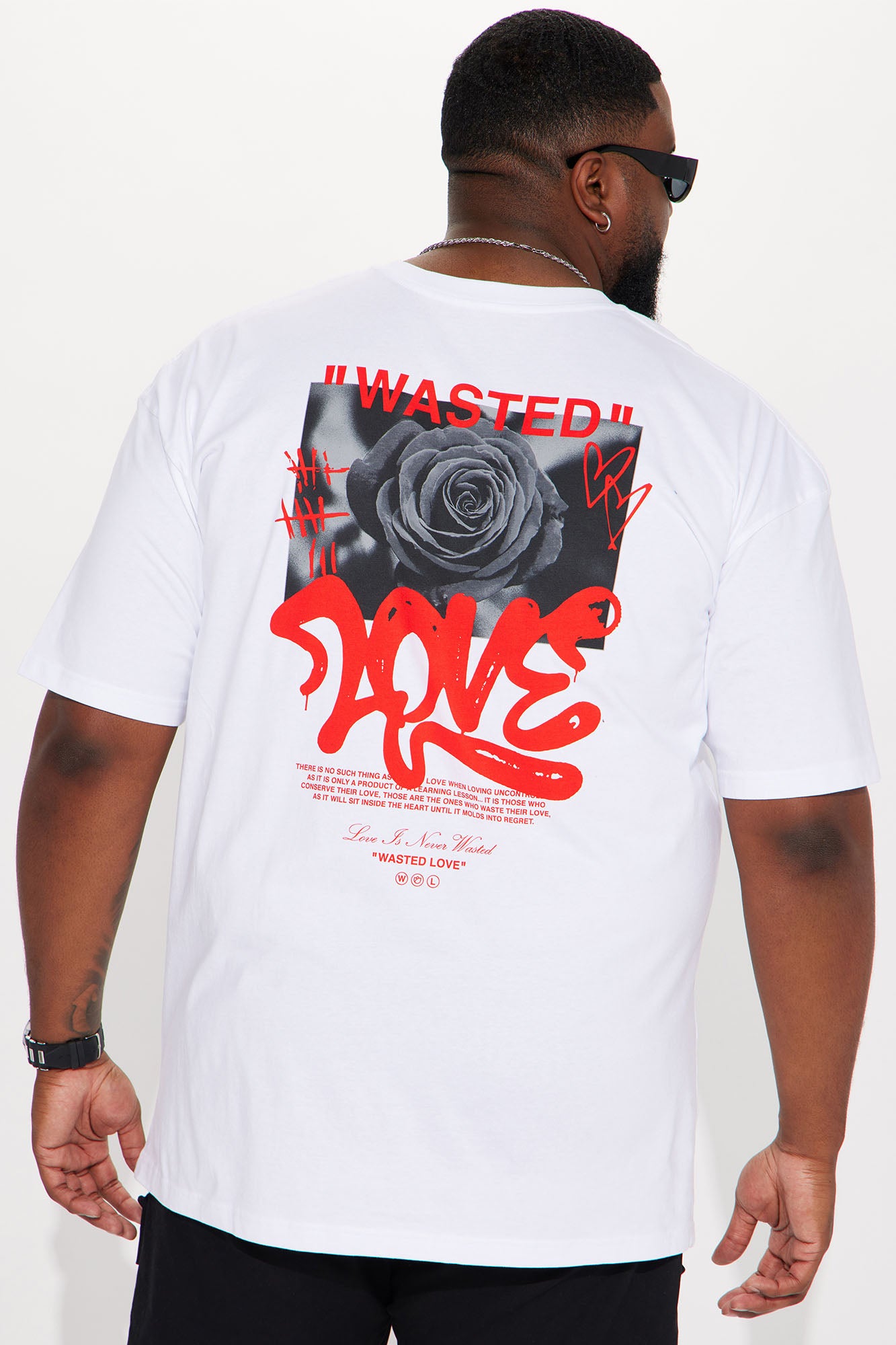 Wasted Love Silence Short Sleeve Tee - White - Image 7
