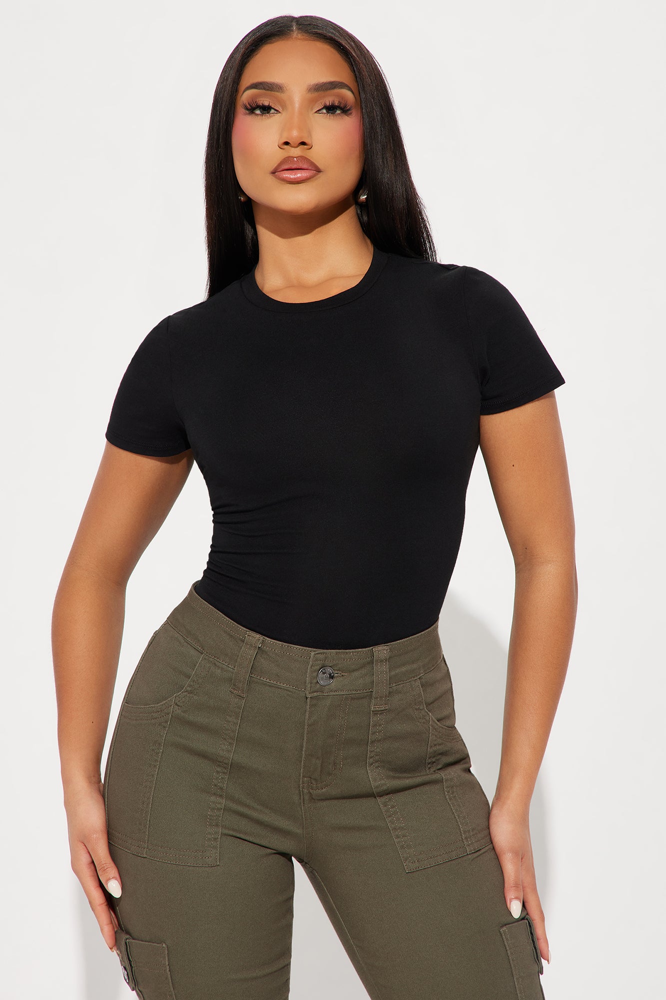 Cambria Short Sleeve Bodysuit - Black - Image 3