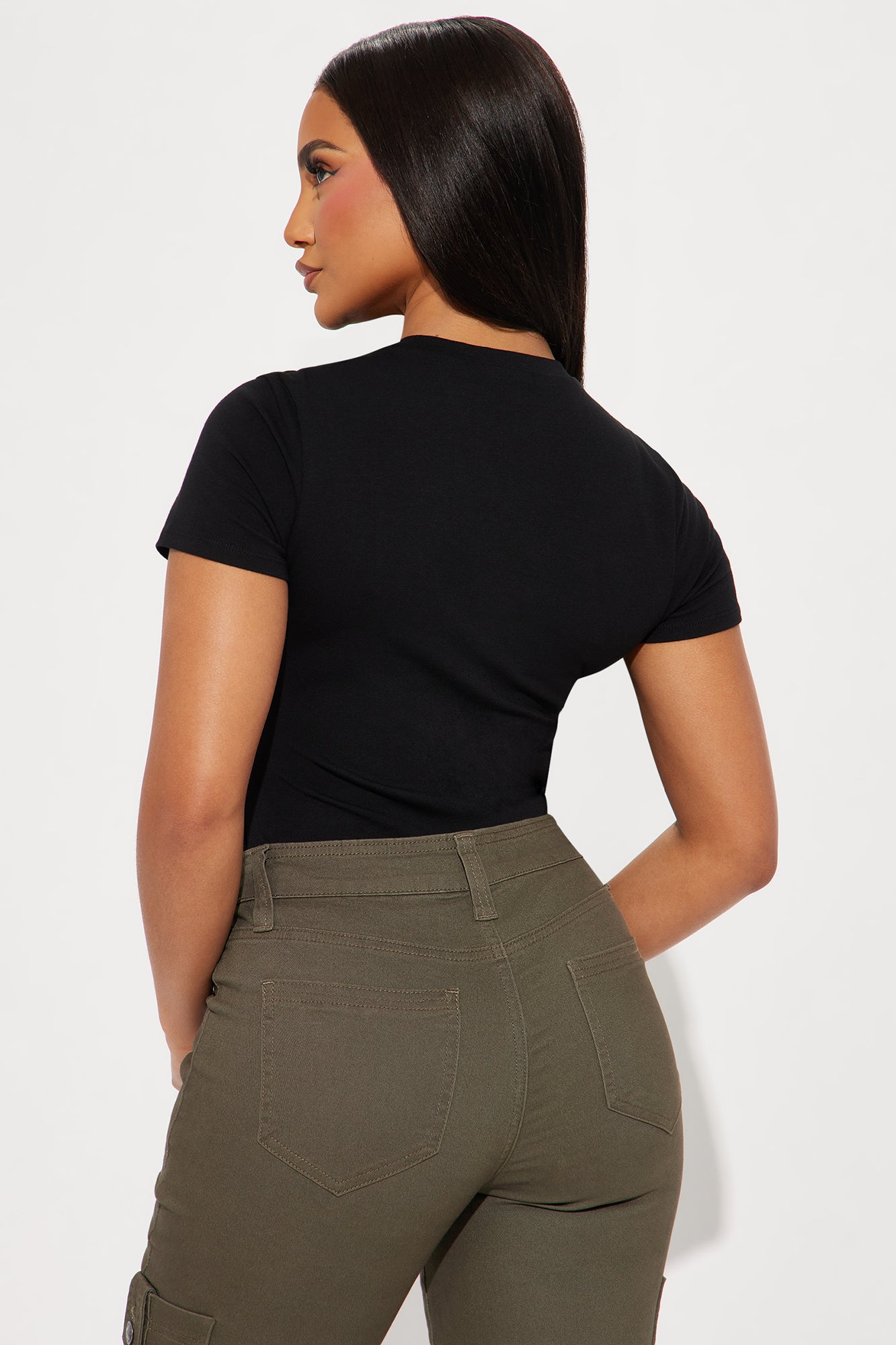 Cambria Short Sleeve Bodysuit - Black - Image 4
