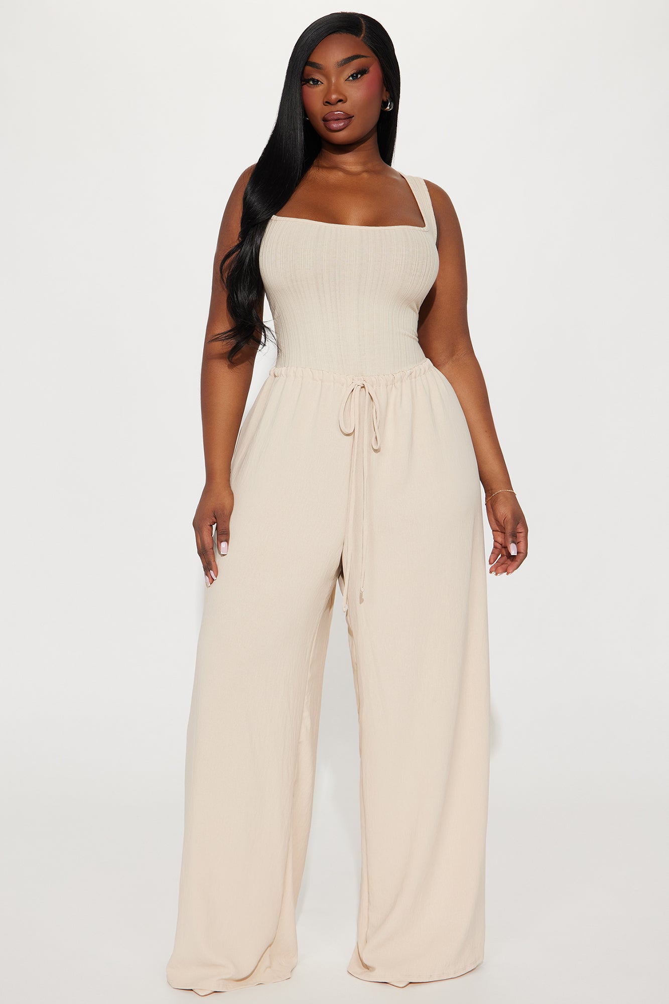 Vacay Mode Jumpsuit - Stone - Image 4