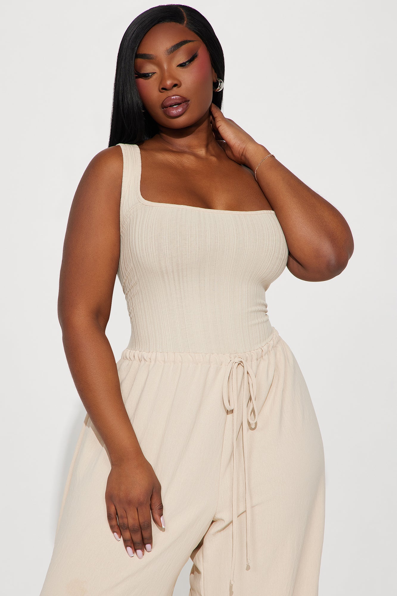 Vacay Mode Jumpsuit - Stone - Image 5