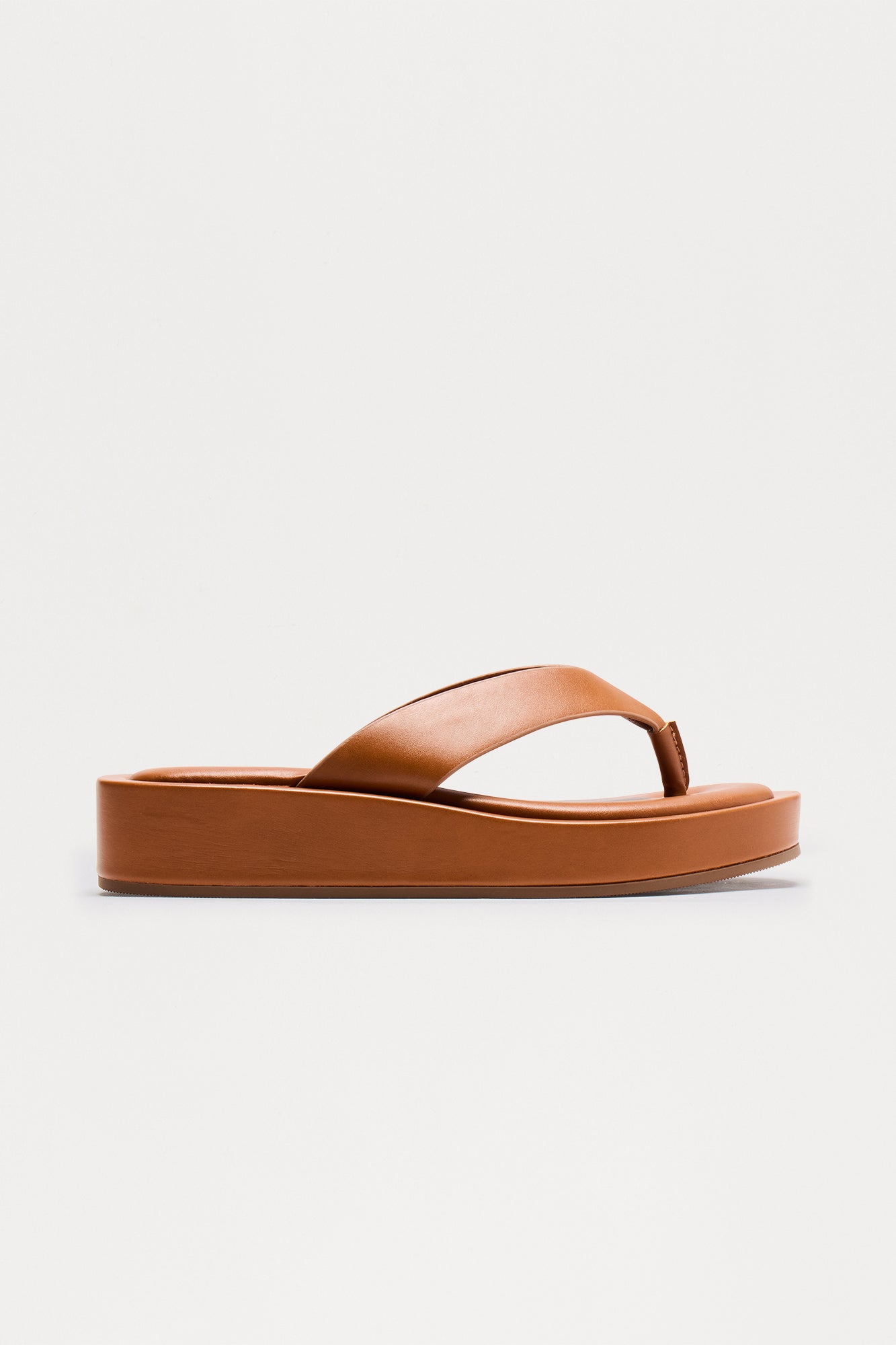 Tropics Platform Flip Flops - Tan - Image 3