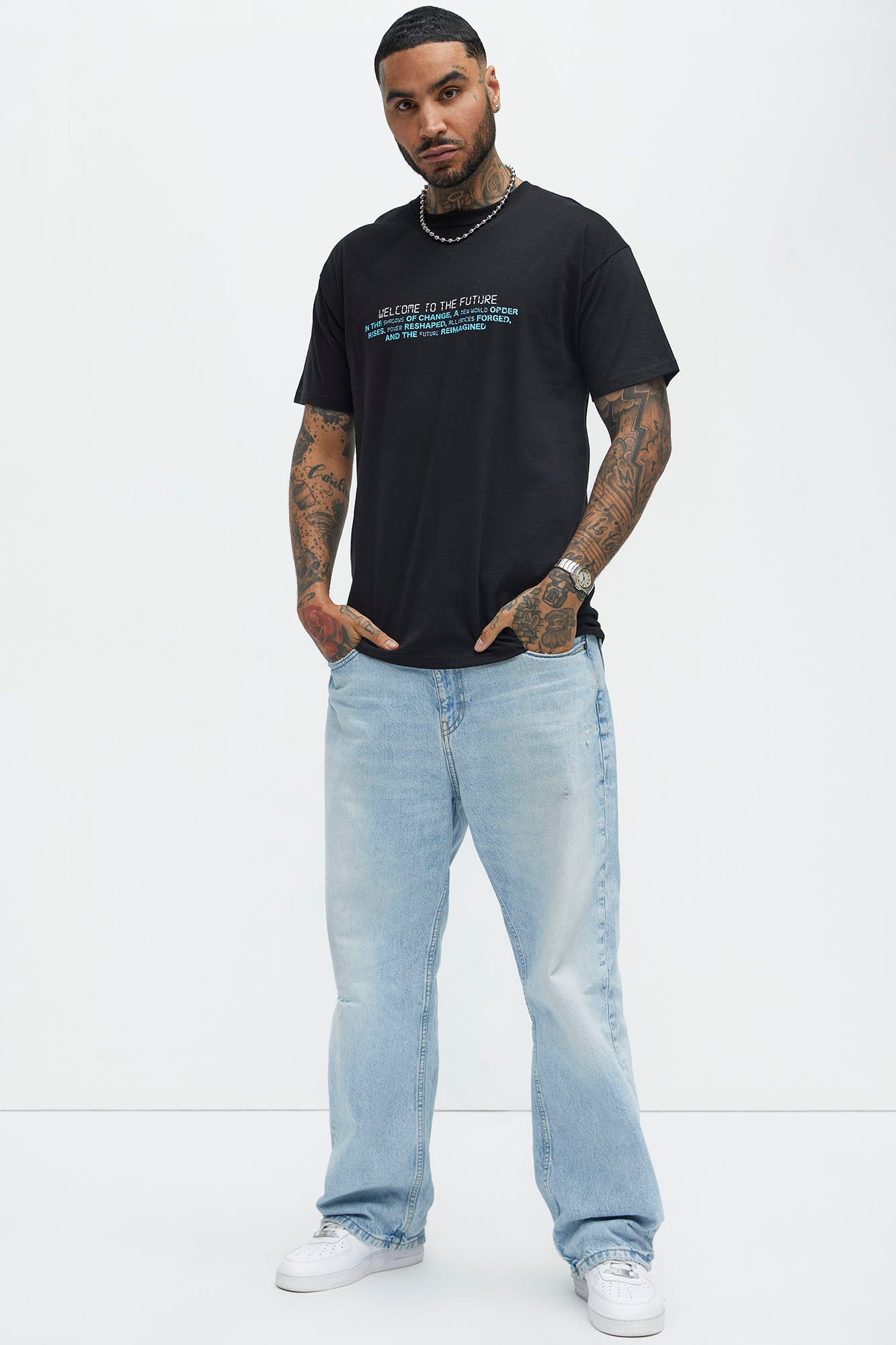 Welcome To The Future Short Sleeve Tee - Black - Image 3