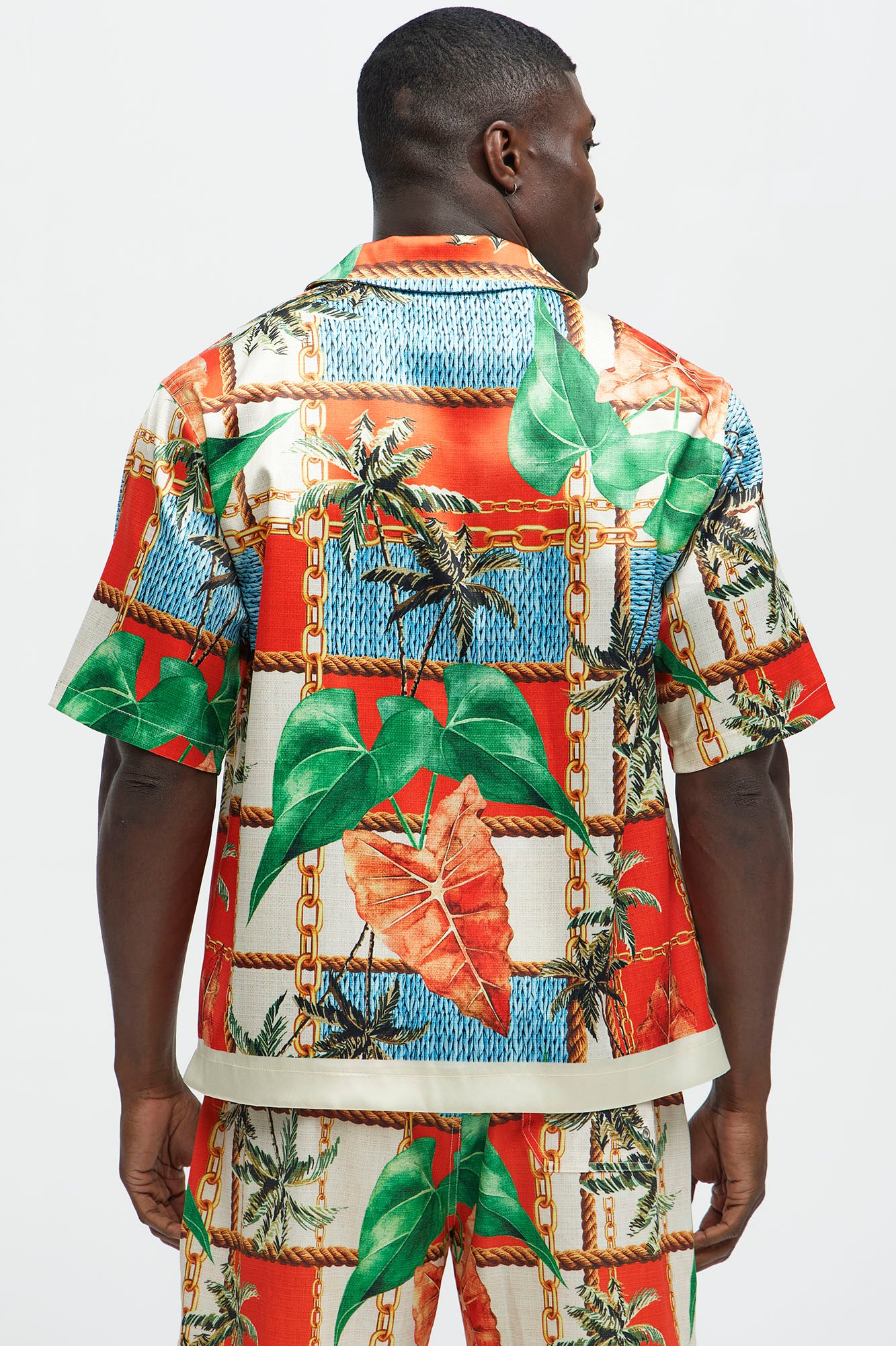 Summer Away Printed Cuban Collar Shirt - Multi Color - Image 4