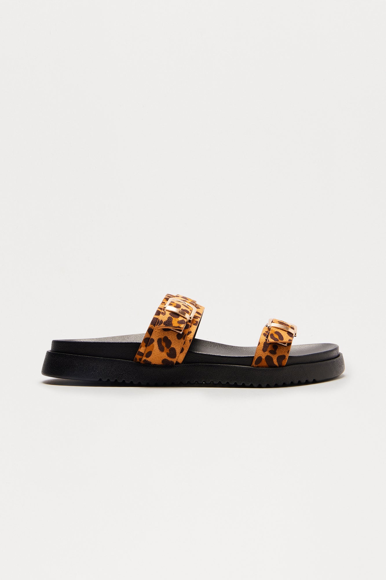 Jack Buckle Slip On Slides - Leopard - Image 3