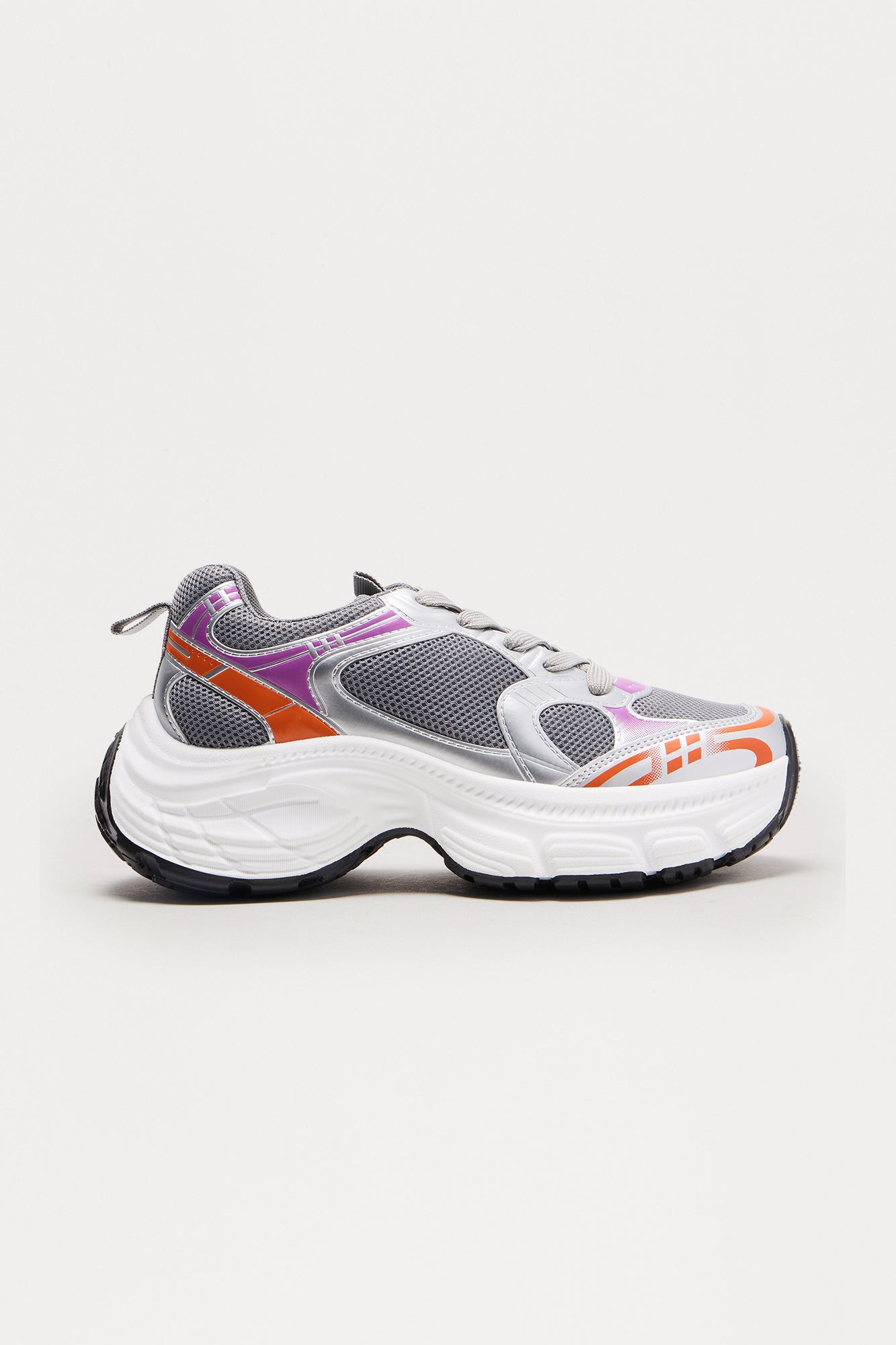 Beckham Lace Up Sneakers - Grey/combo - Image 3