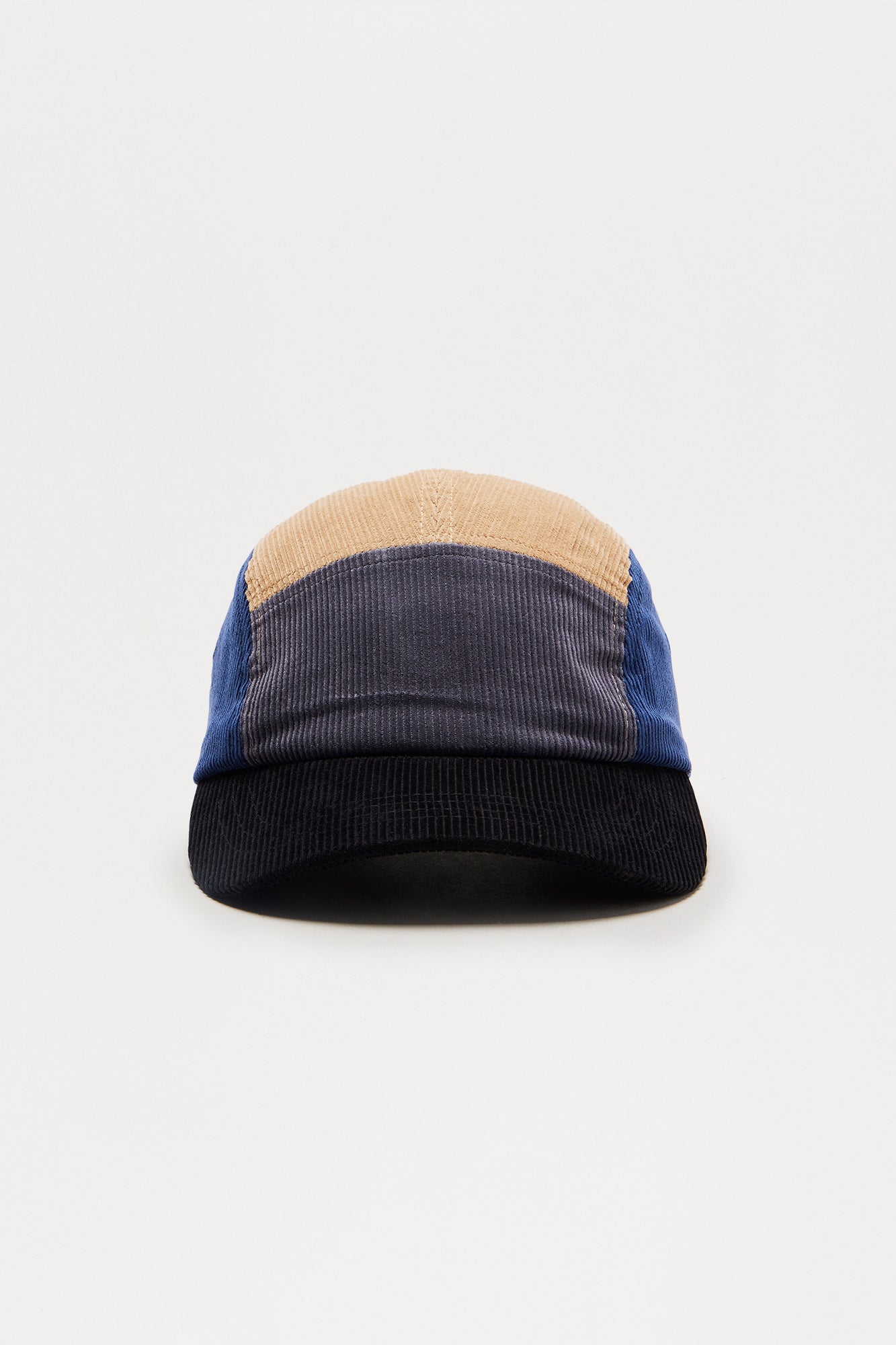 Corduroy Color Block 5 Panel Hat - Black/combo - Image 3