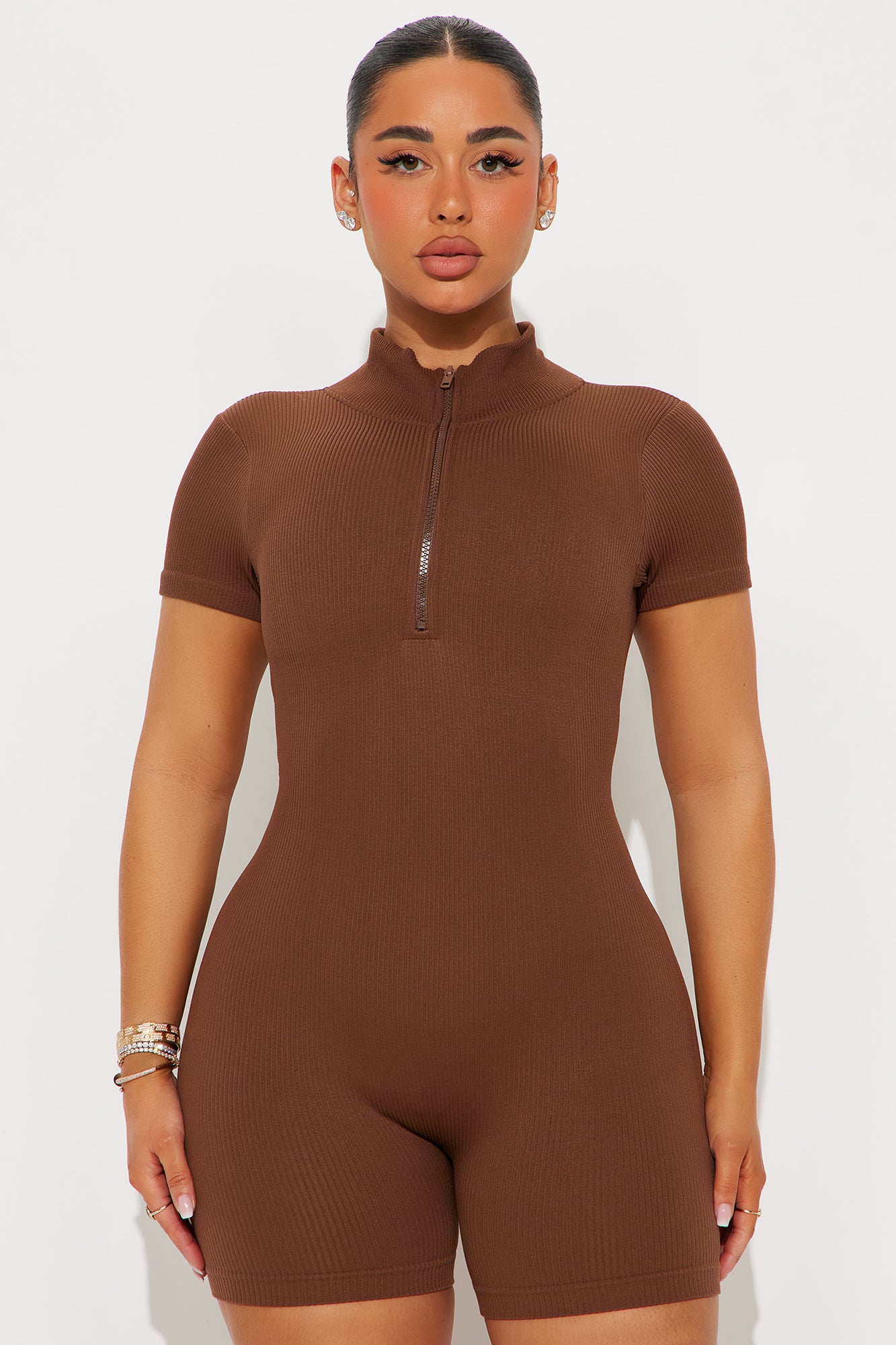 Daily Steps Active Romper - Mocha - Image 3