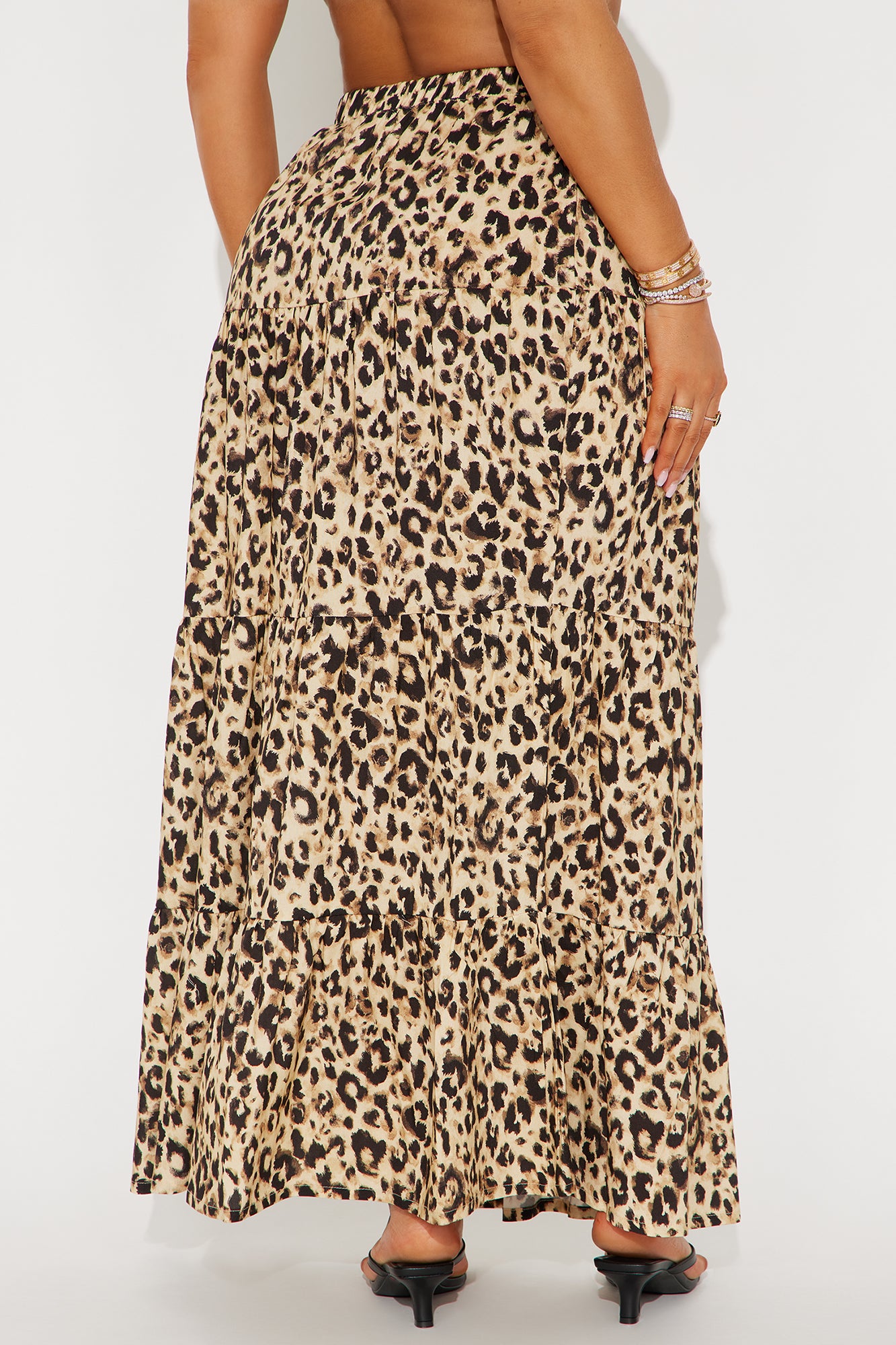 On The Lookout Leopard Maxi Skirt - Brown/combo - Image 3