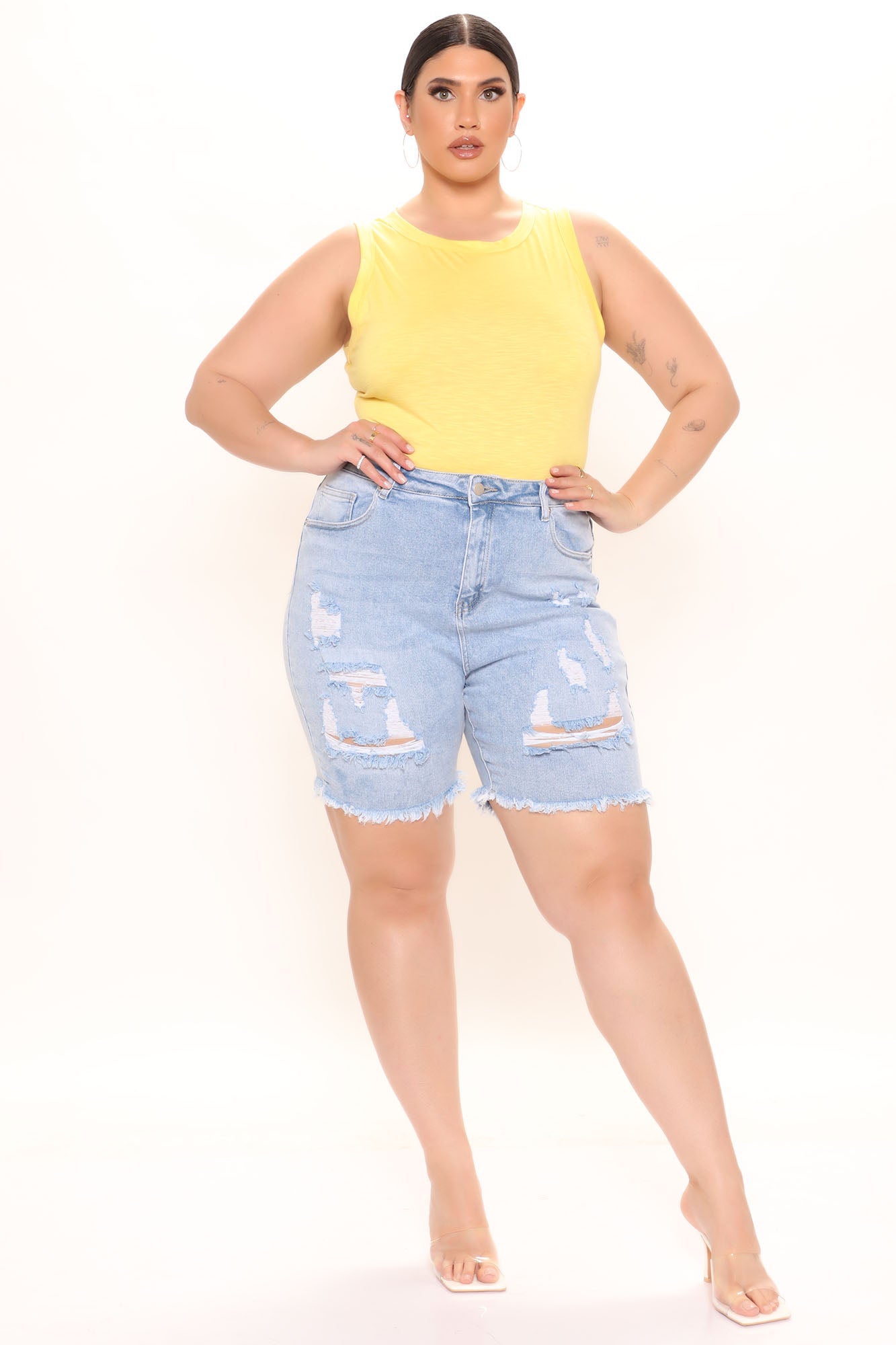 Alana Sleeveless Bodysuit - Yellow - Image 7