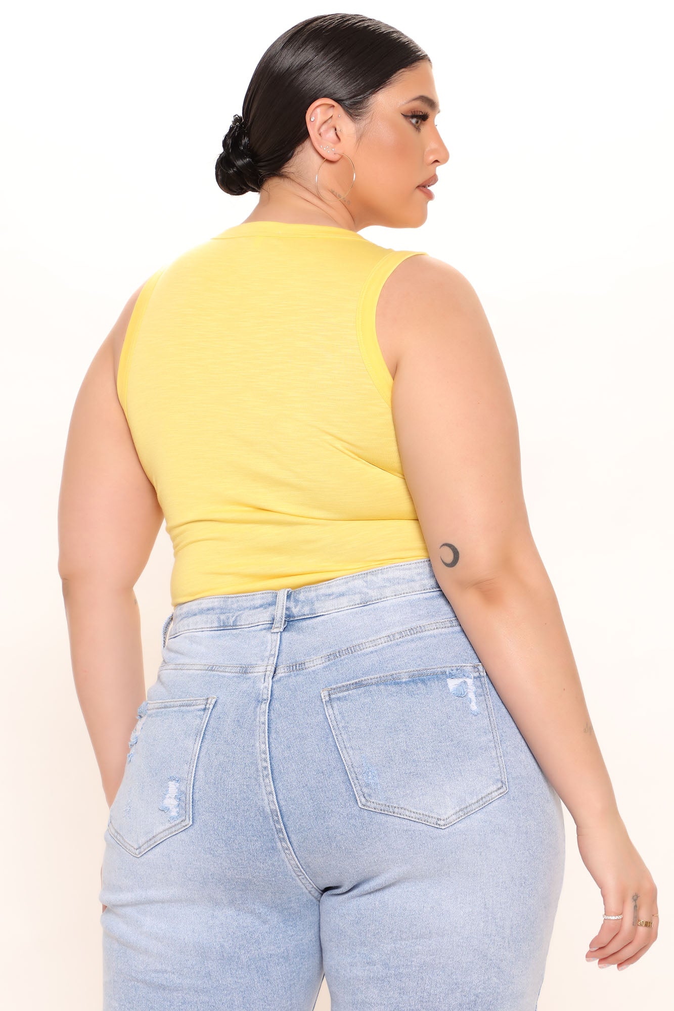 Alana Sleeveless Bodysuit - Yellow - Image 10