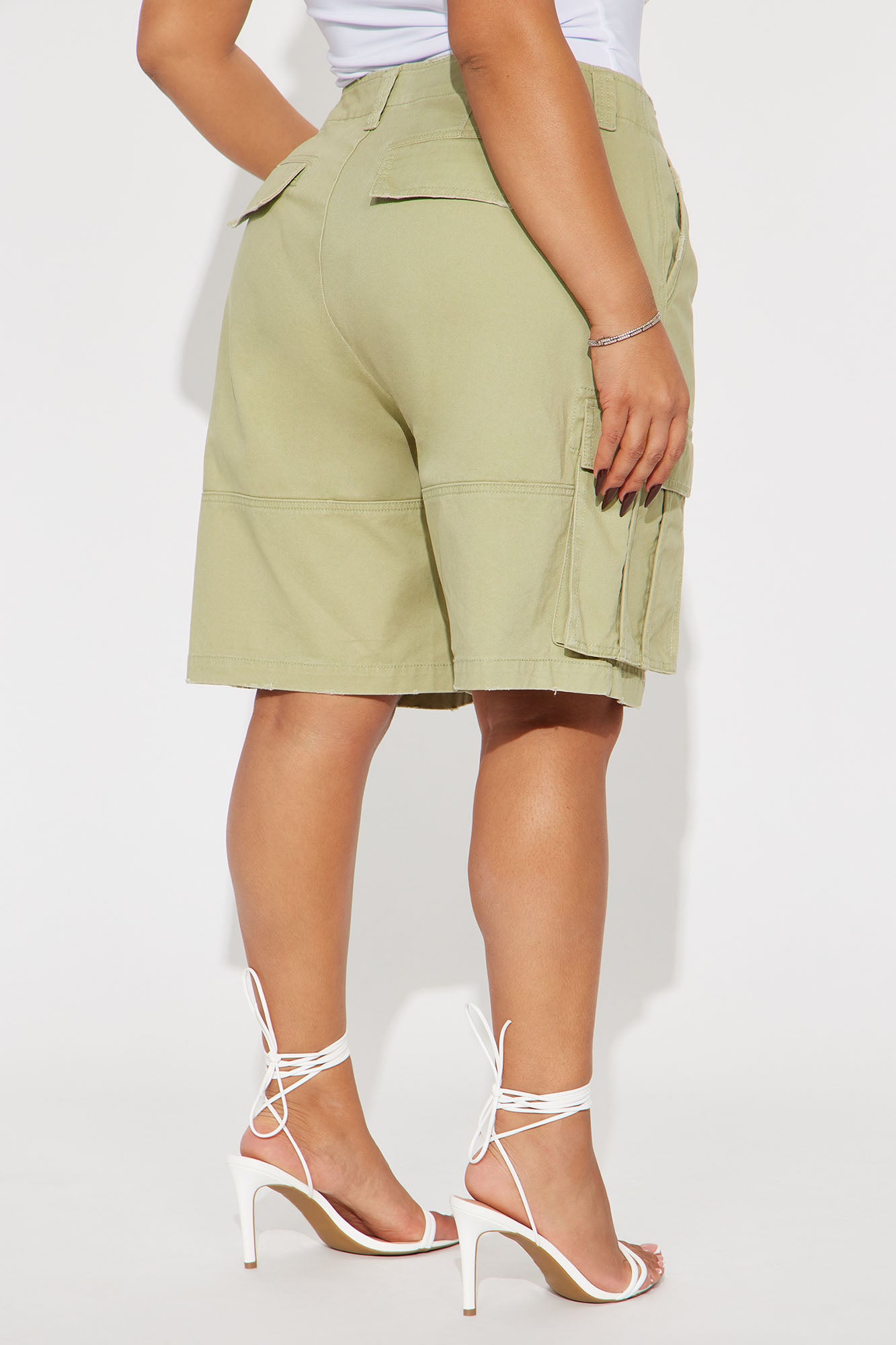 Mixed Emotions Cargo Bermuda Short - Sage - Image 7