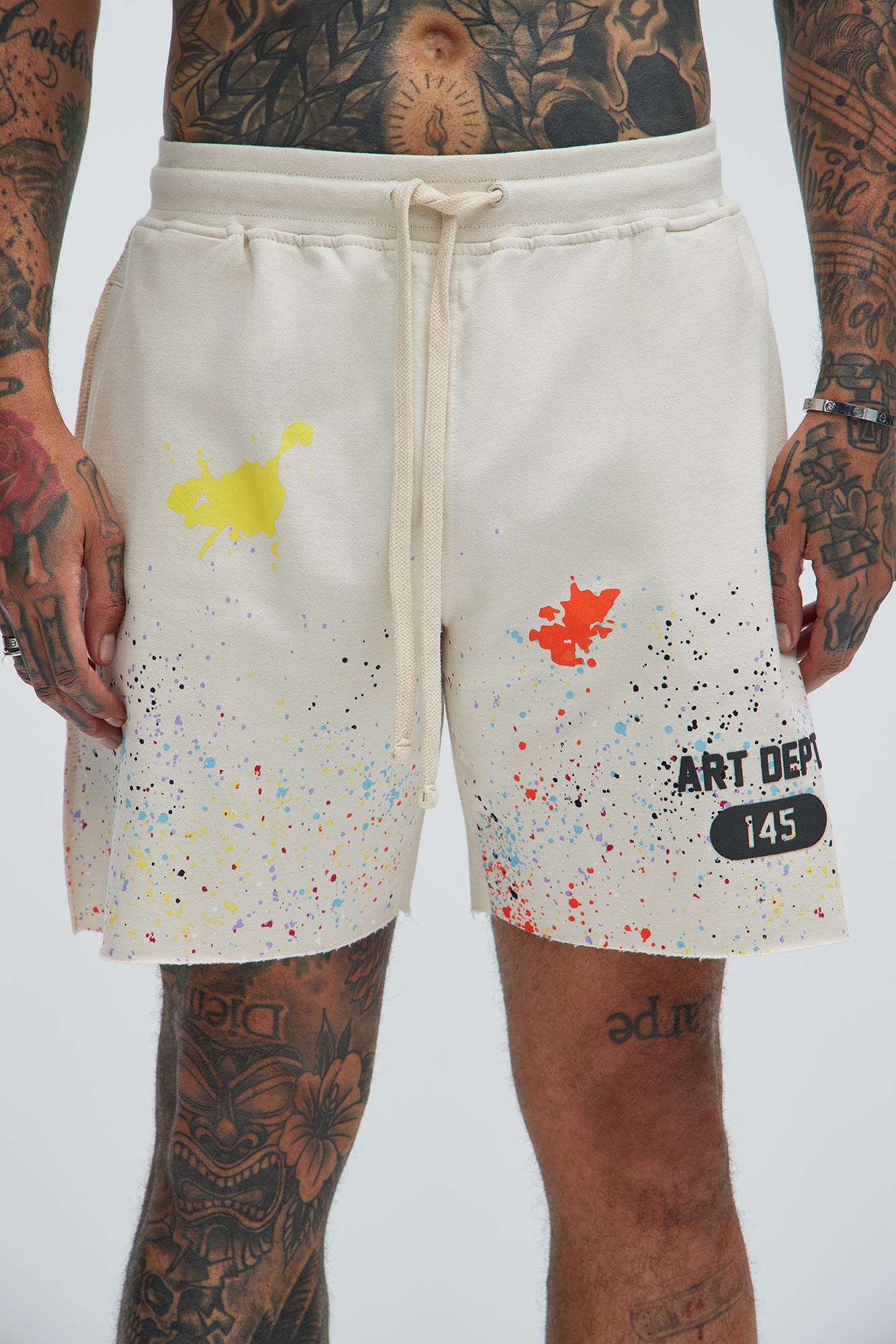 Art Dept Sweatshorts - Tan - Image 3