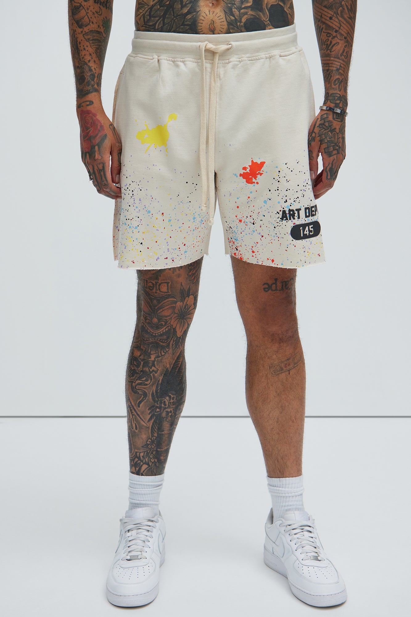 Art Dept Sweatshorts - Tan - Image 4