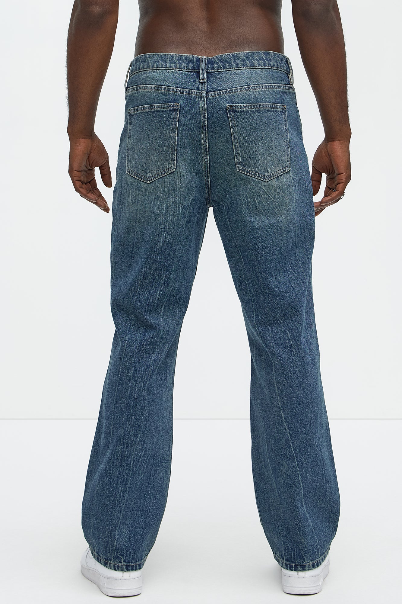 Brentonwood Distressed Straight Jeans - Vintage Blue Wash - Image 5