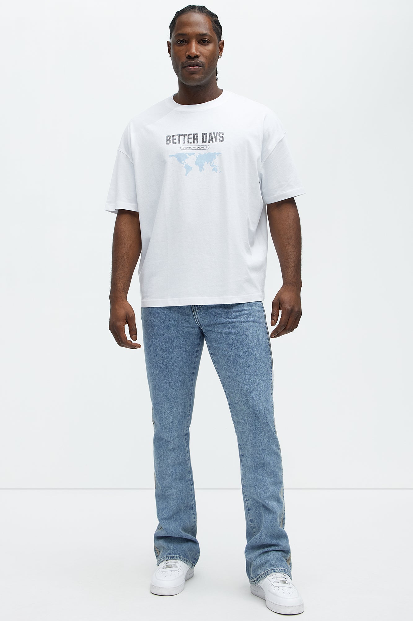 Better Days Ahead Oversized Short Sleeve Tee - White - Image 4